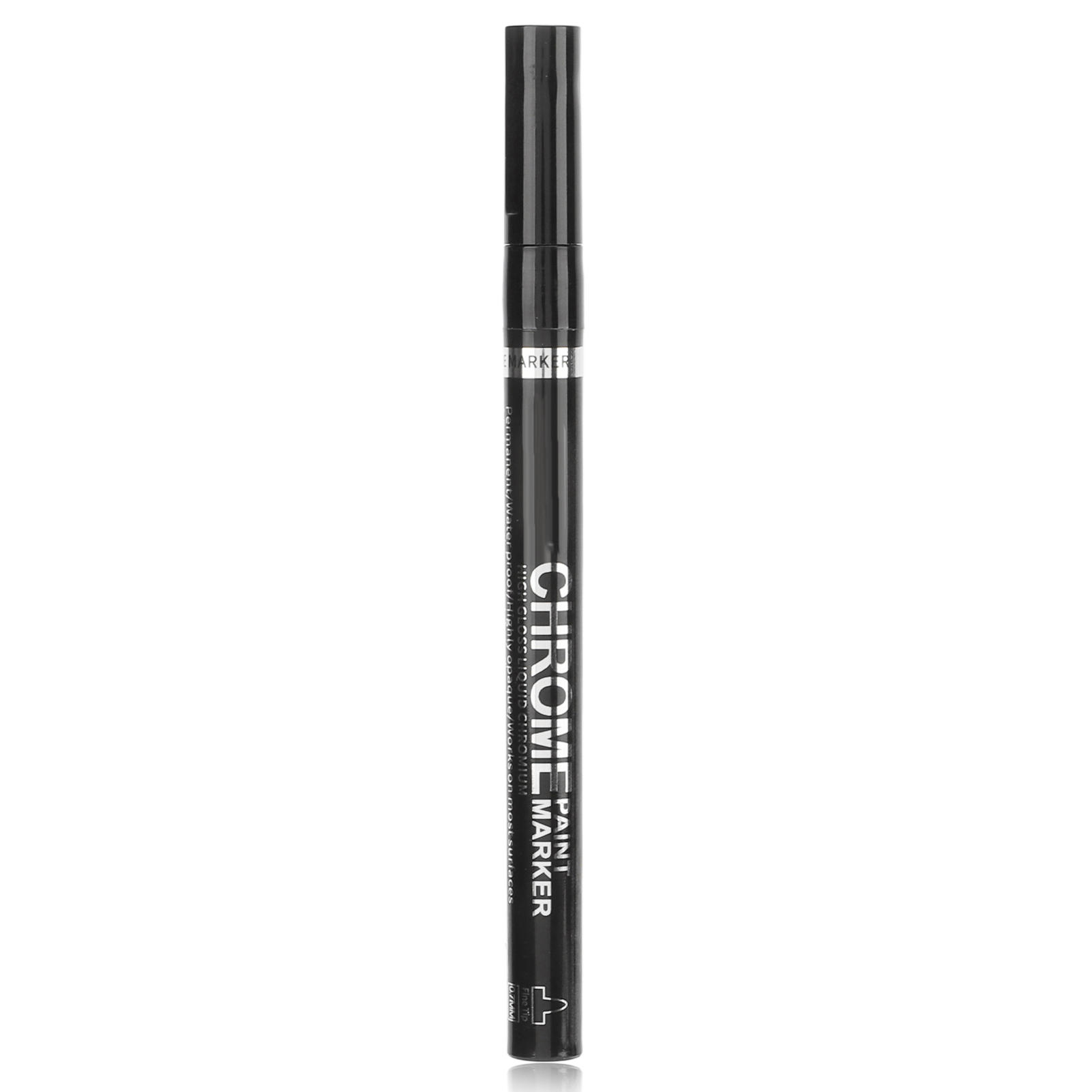 Set Mit 2 Verchromten Spiegelmarkern, 0,7 Mm Faserspitze, Glänzender Flüssigtinte, Wasserfest Und Uv-beständig