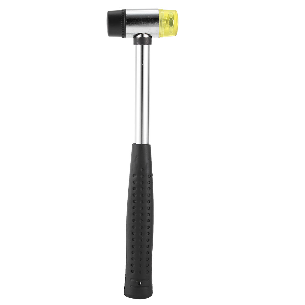 Doppelköpfiger, Austauschbarer Gummihammer Für Lederarbeiten, Heimwerkerwerkzeug, Stahlgriff, 25 Mm
