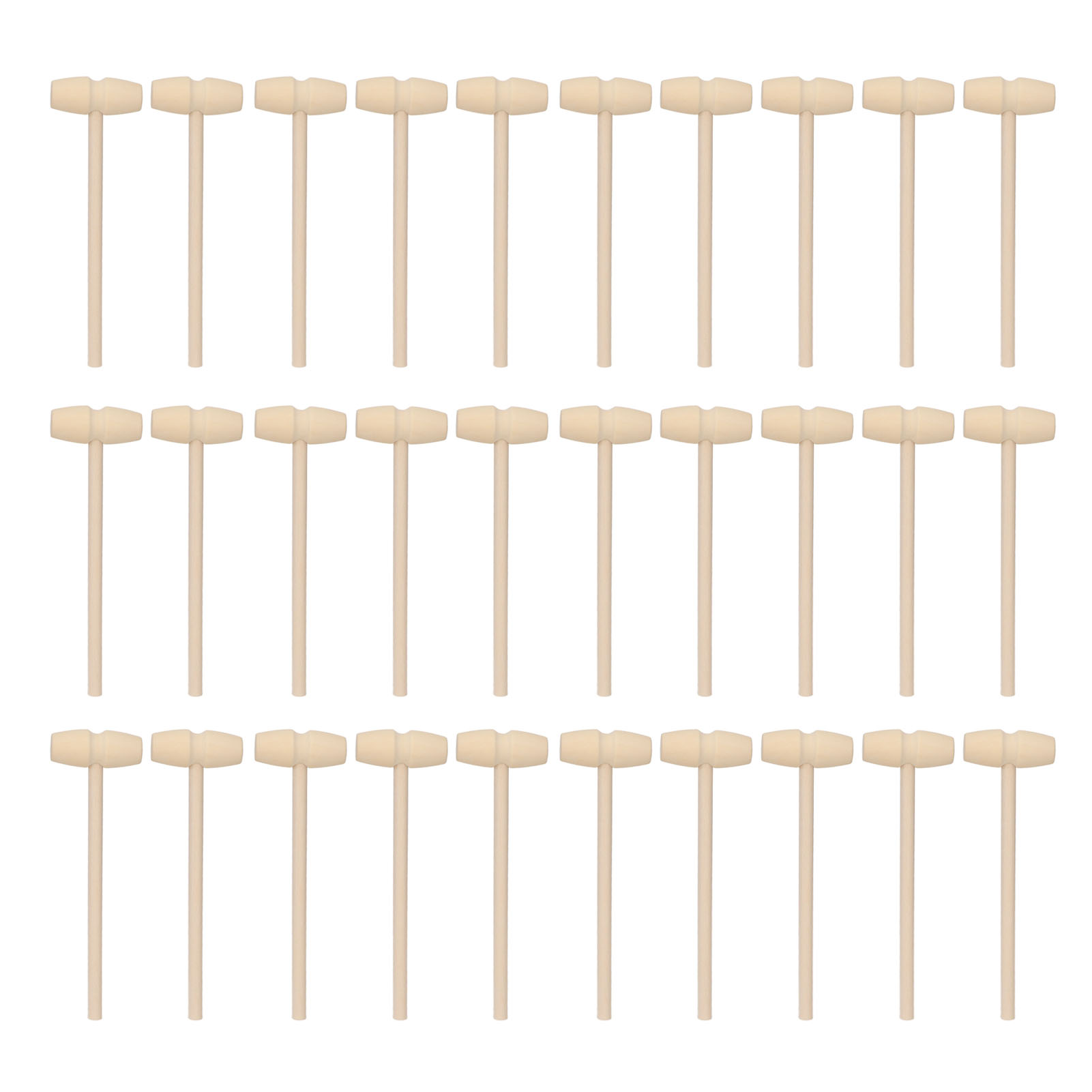 30 Mini-holzspielzeuge Mit Schlägeln Für Kinder: Krabbe, Hummer, Schokoladenknacker, Herz