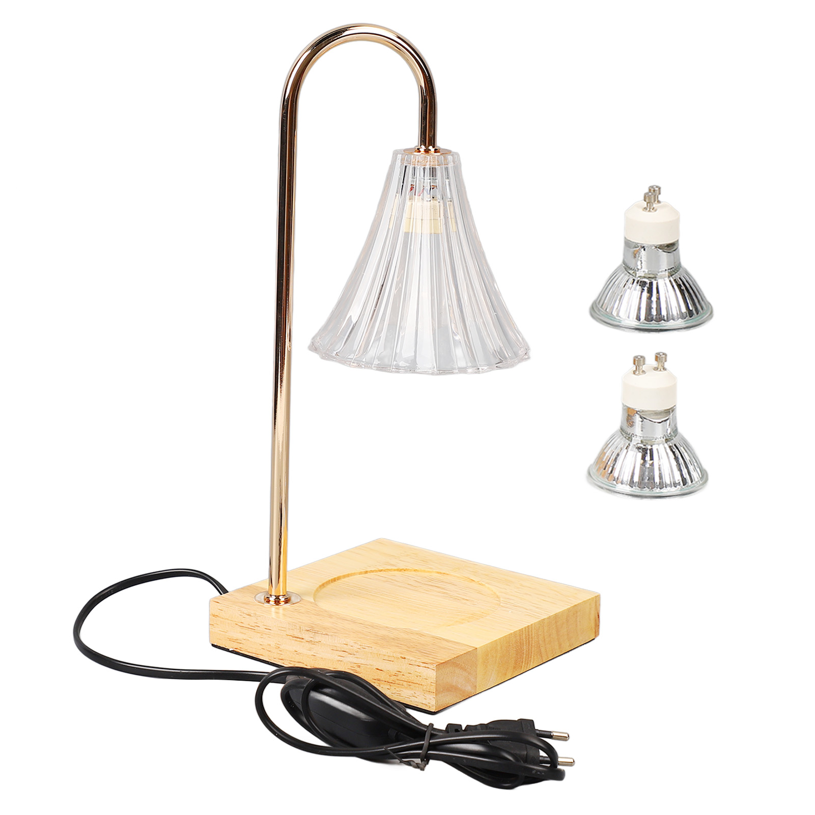 Duftwachs-schmelzlampe, Dimmbares Dekolicht, Sockel Aus Massivem Petunienholz, 220-v-eu-stecker, Timer, Zum Schmelzen Von Kerzen