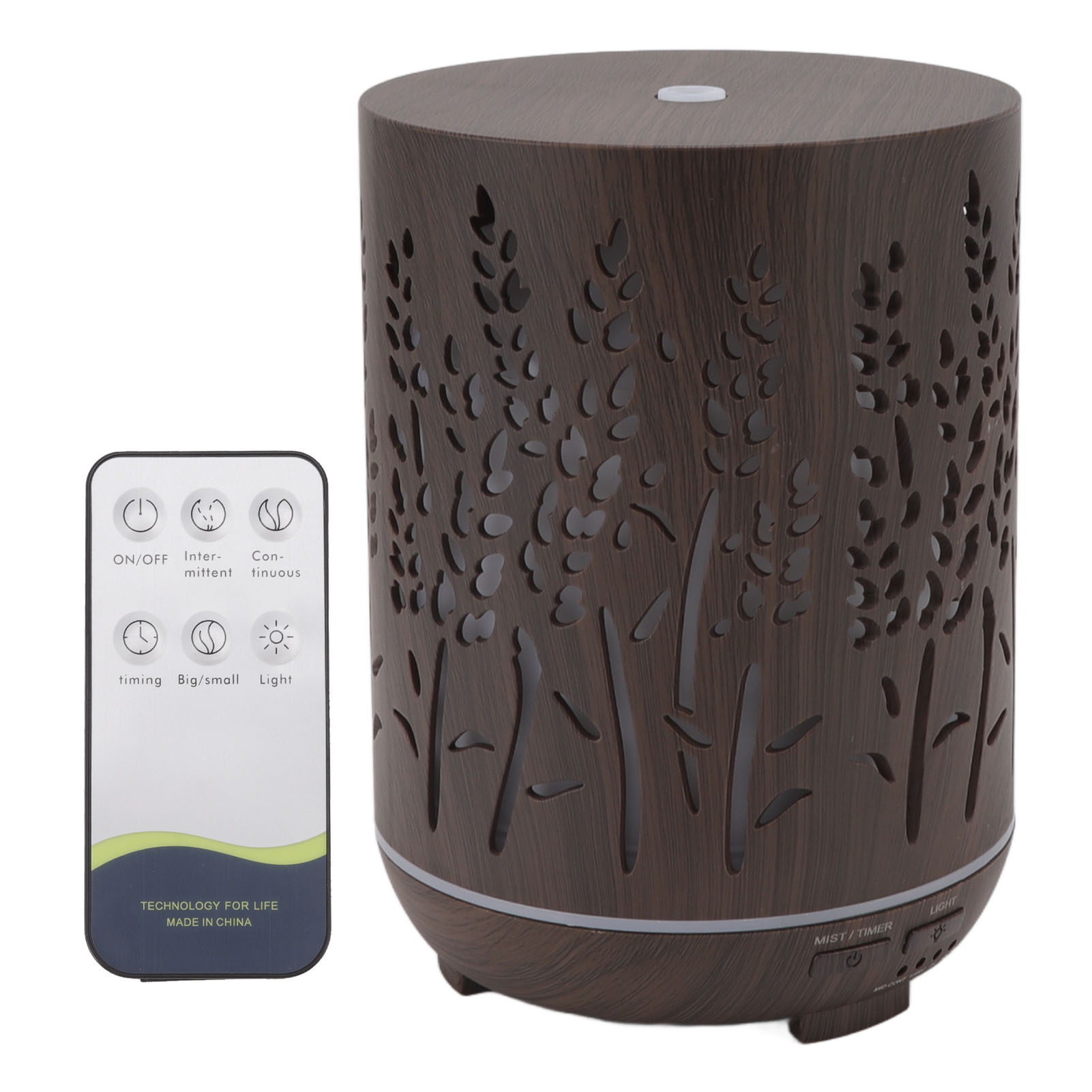 300-ml-luftbefeuchter Aus Holz Mit Duftfunktion Und Nachtlicht Für Schlafzimmer, Wohnzimmer Und Büro, Eu-stecker 100–240 V