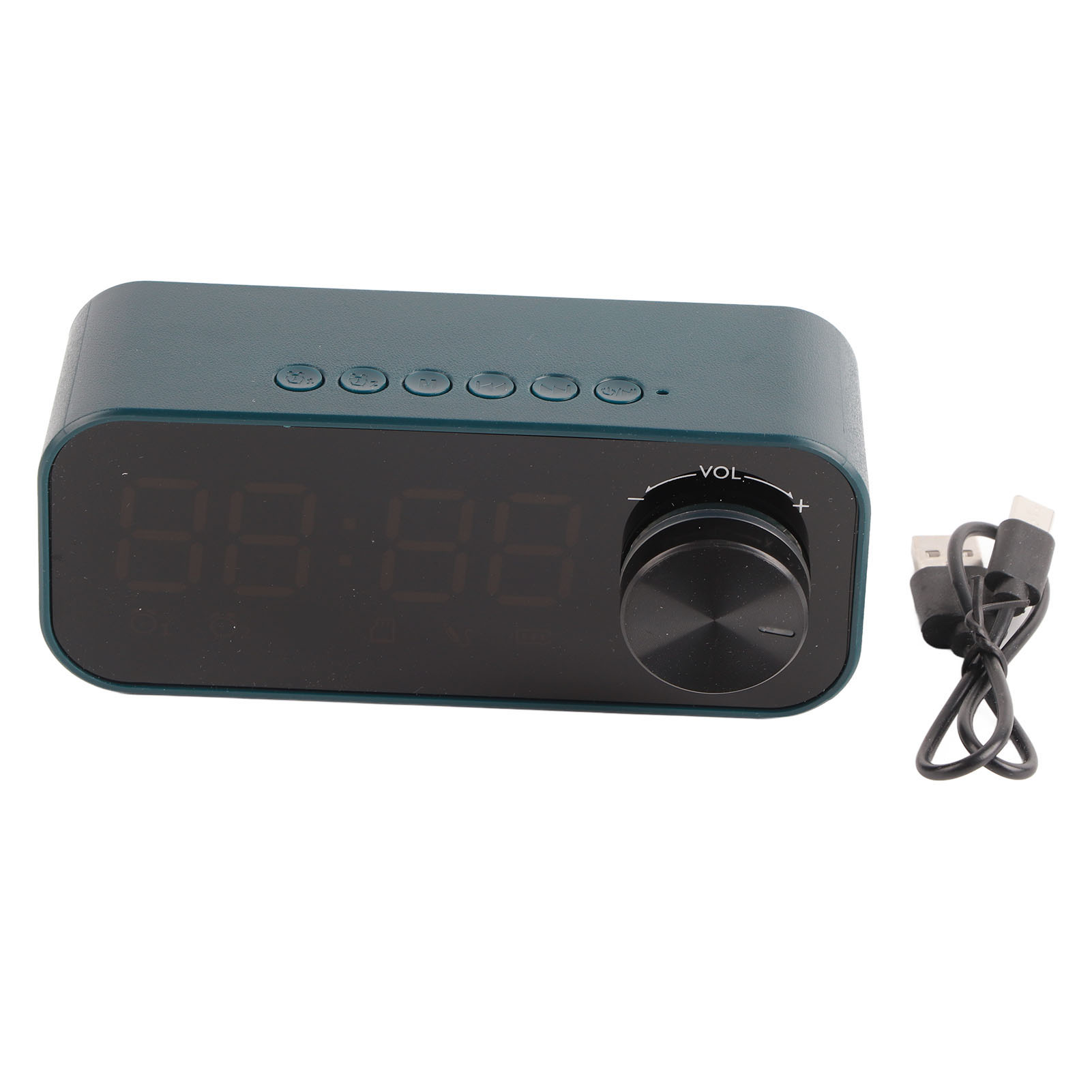 Mini-bluetooth-lautsprecher Mit Zwei Alarmen, Kraftvollem Bass, Blauem Led-display Und Kabelloser Funktion