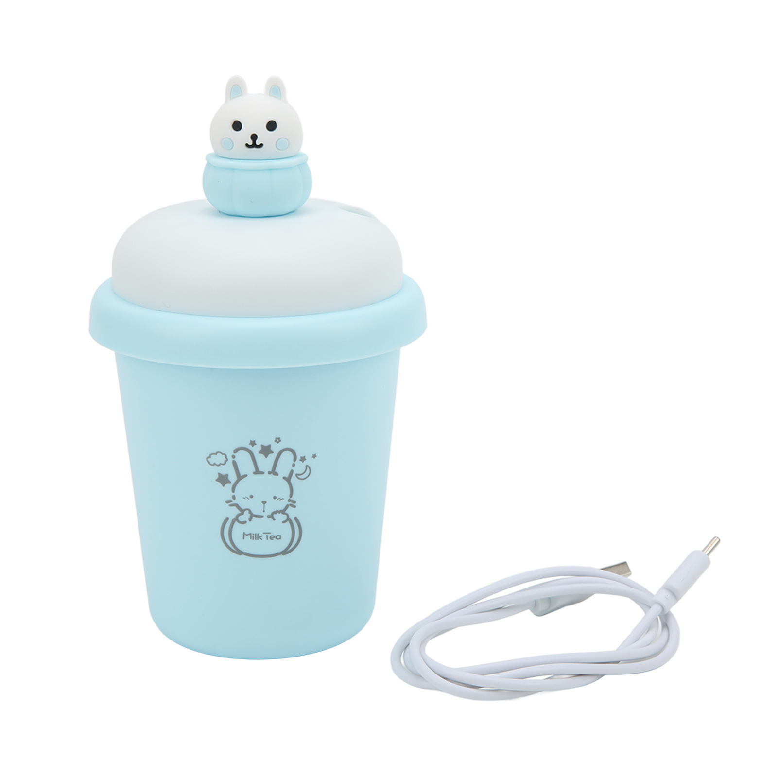 Mini-luftbefeuchter 300 Ml, Optimale Befeuchtungswirkung, Leise, Tragbar, Farbiges Licht, Kabellos Fürs Büro