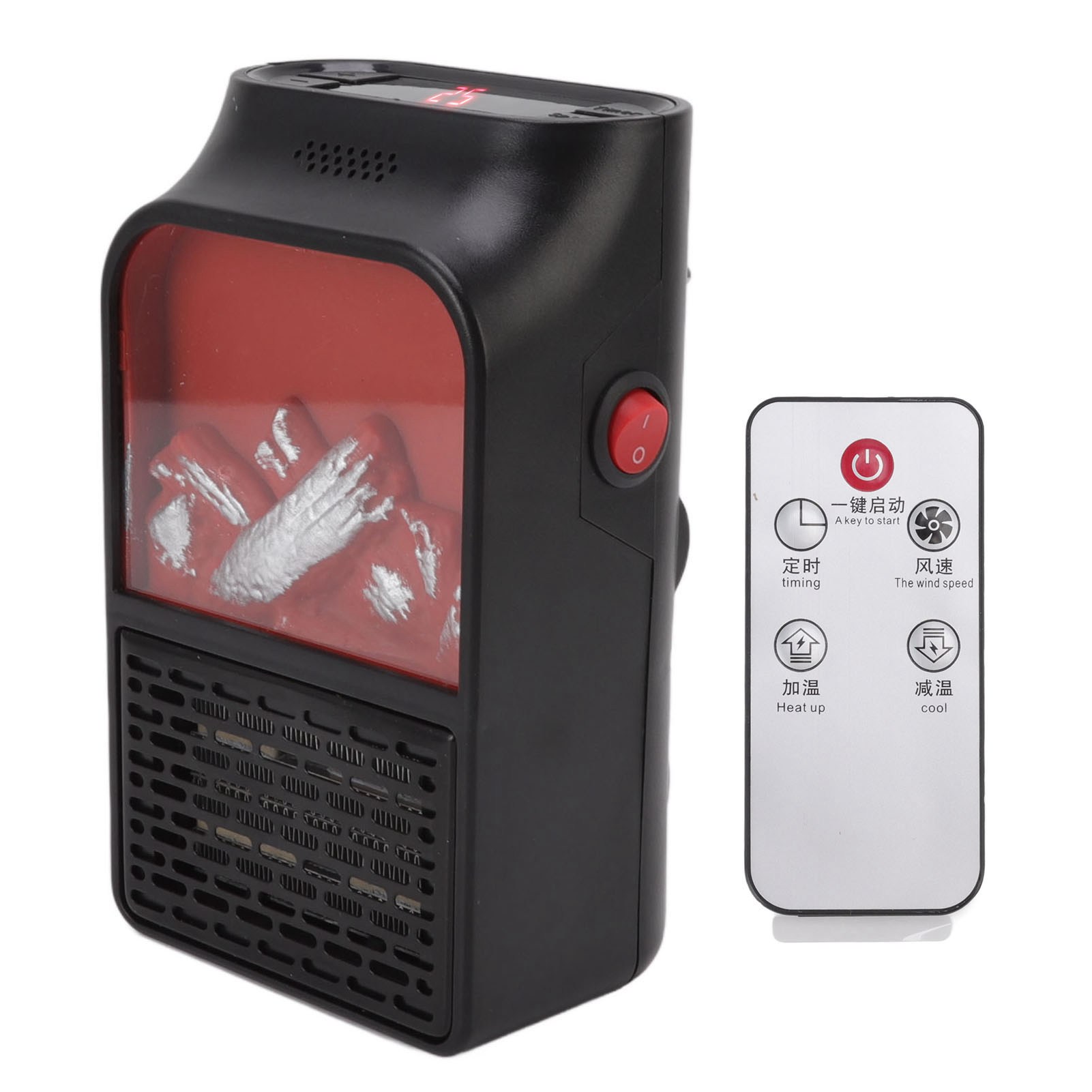 Mini-ptc-keramikheizgerät Mit 1000 W, Schnelles Und Leises Aufheizen, Tragbares Kamin-design Mit Mattiertem, Feuerhemmendem Gehäuse Für Den Heimgebrauch, 220-v-eu-stecker