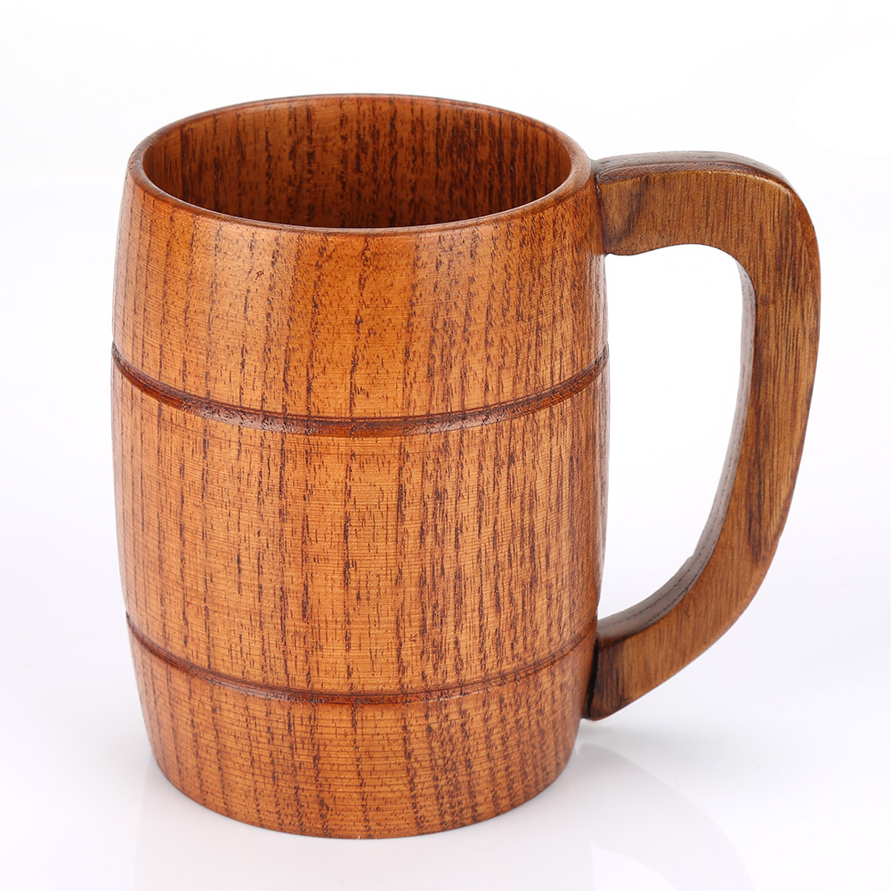 Klassischer Bierkrug Aus Massivem Naturholz, Teetasse Als Geschenkidee, Vintage-kollektion