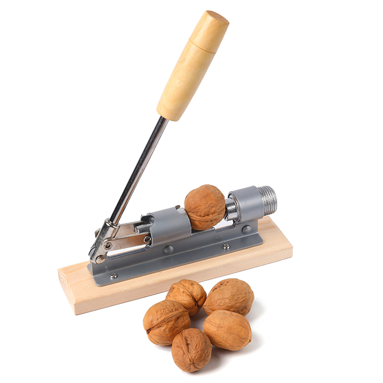 Verstellbarer Mechanischer Nussknacker Aus Holz Und Edelstahl Für Pekannüsse Und Walnüsse, Nussöffner