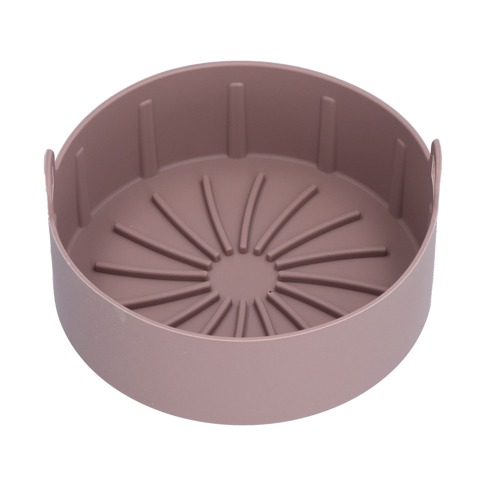 Wiederverwendbarer Frittierkorb Aus Silikon, Kochzubehör Für Backofen Und Fritteuse, Hitzebeständig Von 20 °c Bis 220 °c, Kaffeefarben, 16 Cm