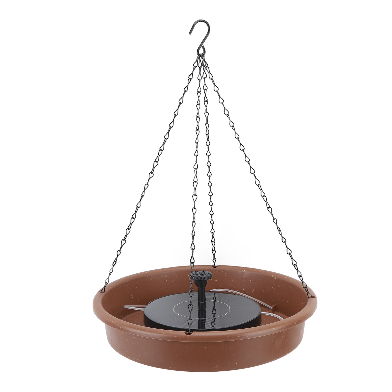 Solarbetriebenes Vogelbad Mit Springbrunnenpumpe, Zum Aufhängen, Zur Montage Auf Der Terrasse, Metallschale Für Garten, Terrasse, Hof.