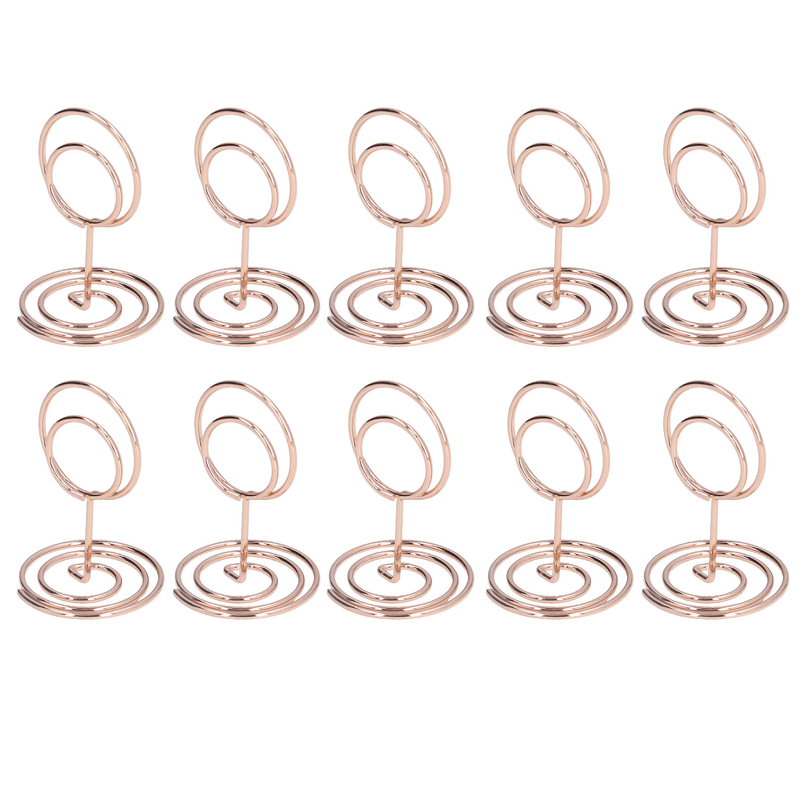 10 Praktische Tischkartenhalter, Stabiler Und Eleganter Runder Sockel, Dekoration Für Zuhause, Roségoldfarben