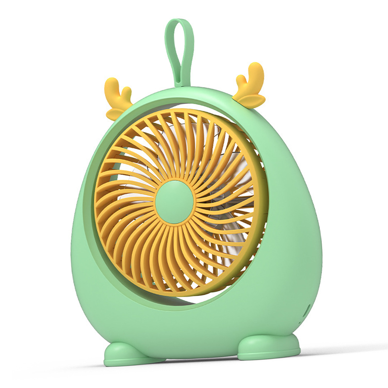 Mini-tischventilator Aus Pp Mit Usb-anschluss, Leise, Tragbar Und Mit Zwei Geschwindigkeitsstufen, Grün, Klein, Für Zuhause