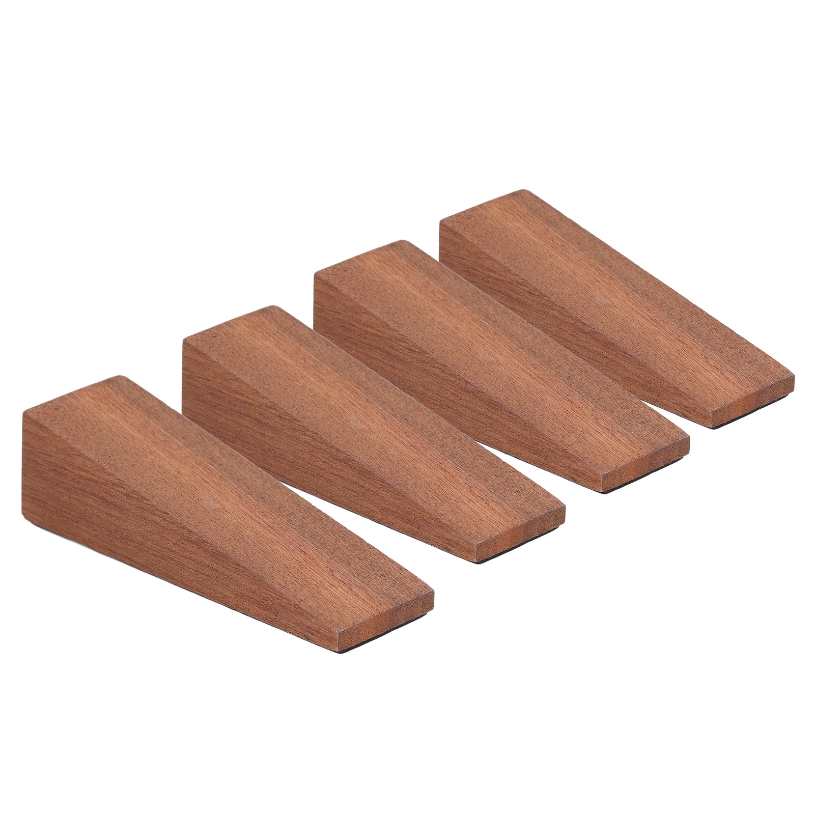 Dunkelbraune, Dreieckige, Rutschfeste Türstopper Aus Holz Für Schlafzimmer, Wohnzimmer Und Badezimmer
