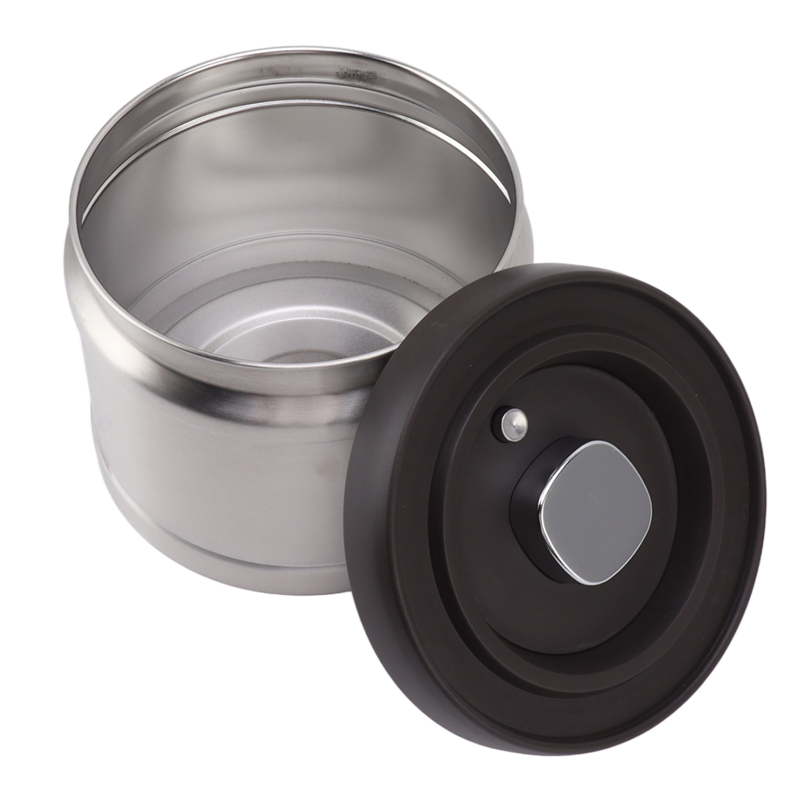 Vakuum-kaffeebehälter Aus Edelstahl 304, Luftdichter Pressbehälter Für Kaffeebohnen, Tee, Nüsse, 1100 Ml, Naturfarben