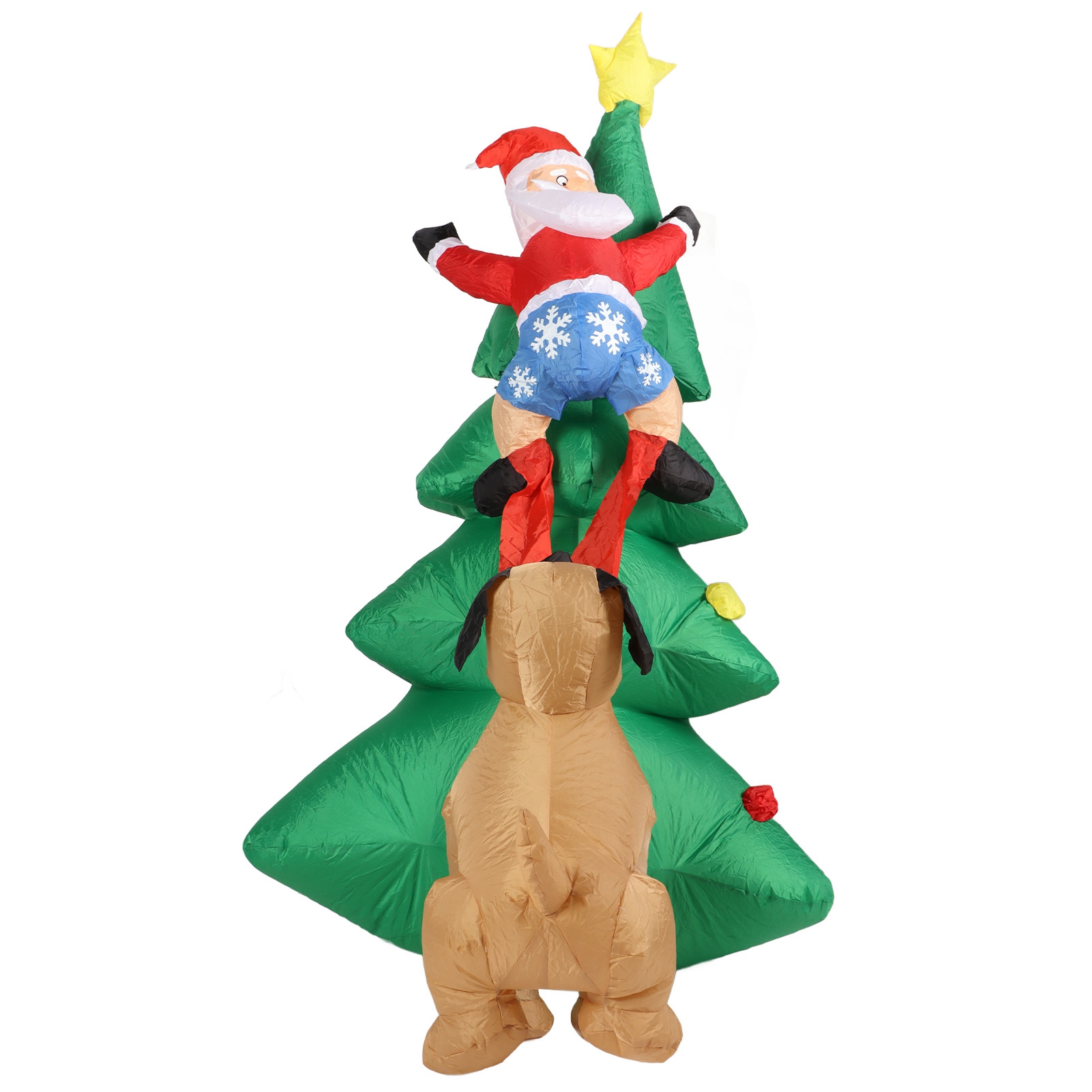 Aufblasbarer Led-weihnachtsbaum, Bissfest, Für Den Garten, Dekorativer Lichterbaum, 220–240 V Eu