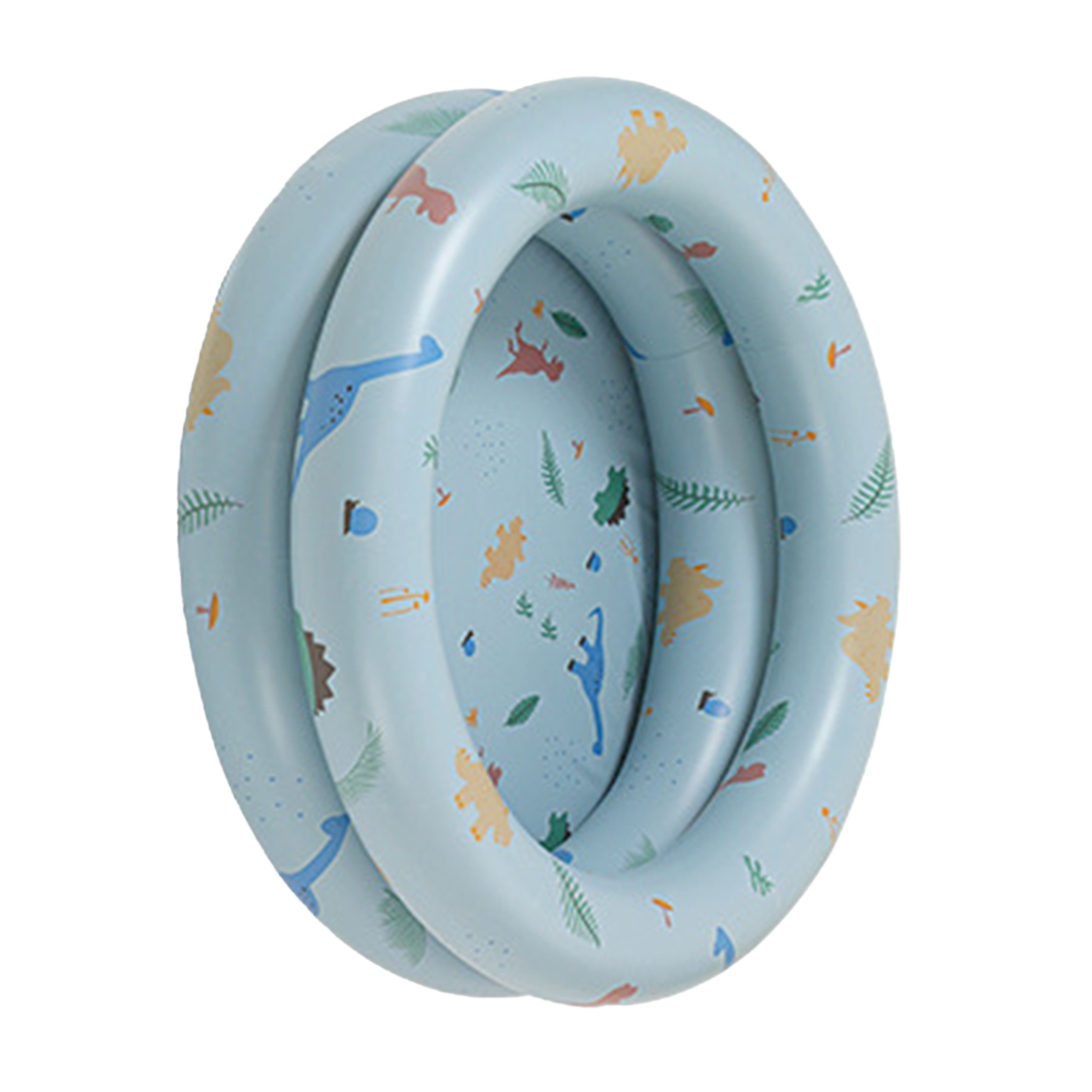 Aufblasbares Babybecken Mit Blauem Retro-dinosaurier-design, Dickes Familienbecken, Niedlicher Stil