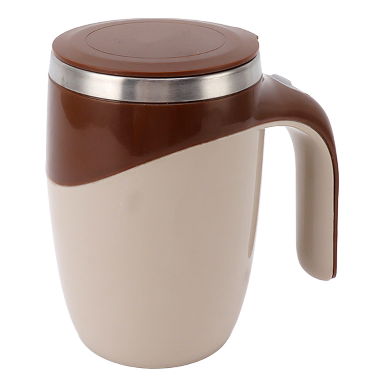Automatischer 380-ml-mixbecher Mit Spritzwassergeschütztem Magnetverschluss, Batteriebetrieben, Kaffeefarben
