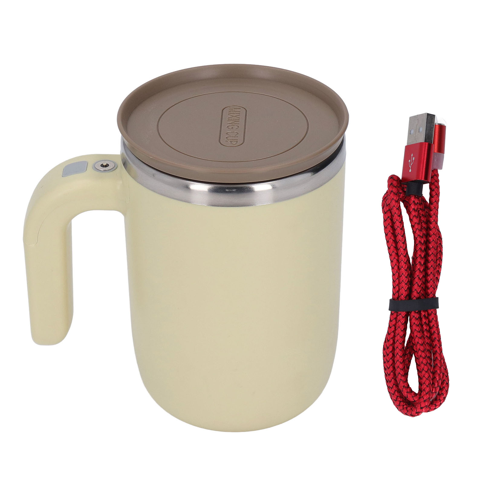 Elektrischer Induktionsbecher Mit Selbstumrührfunktion, Wiederbefüllbarer Edelstahlbecher Für Kaffee, Tee, Kakao Und Milch