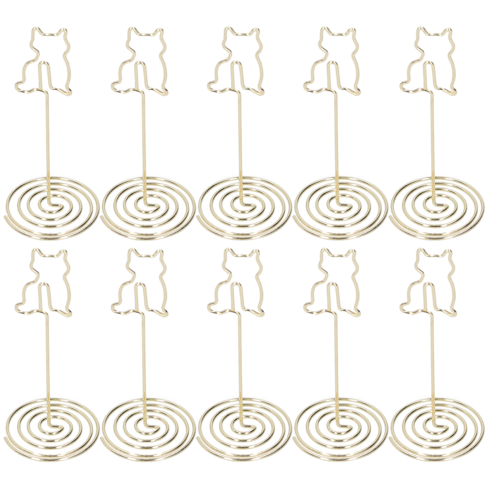 Set Mit 10 Katzenfoto-clips Mit Ständer, Draht-büroklammern