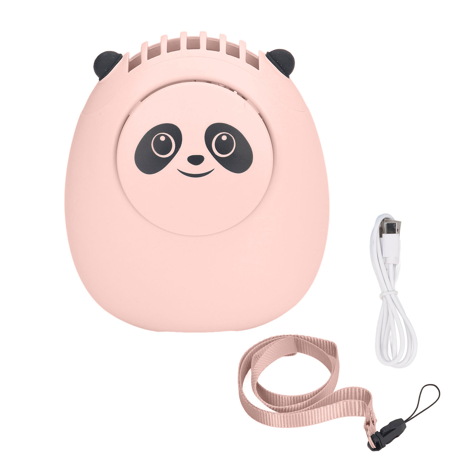 Mini-ventilator In Teddybärform, Tragbar, 3 Geschwindigkeitsstufen, Usb-aufladbar, Ohne Rotorblätter, Leise, Mit Kabel, Für Reisen Und Büro
