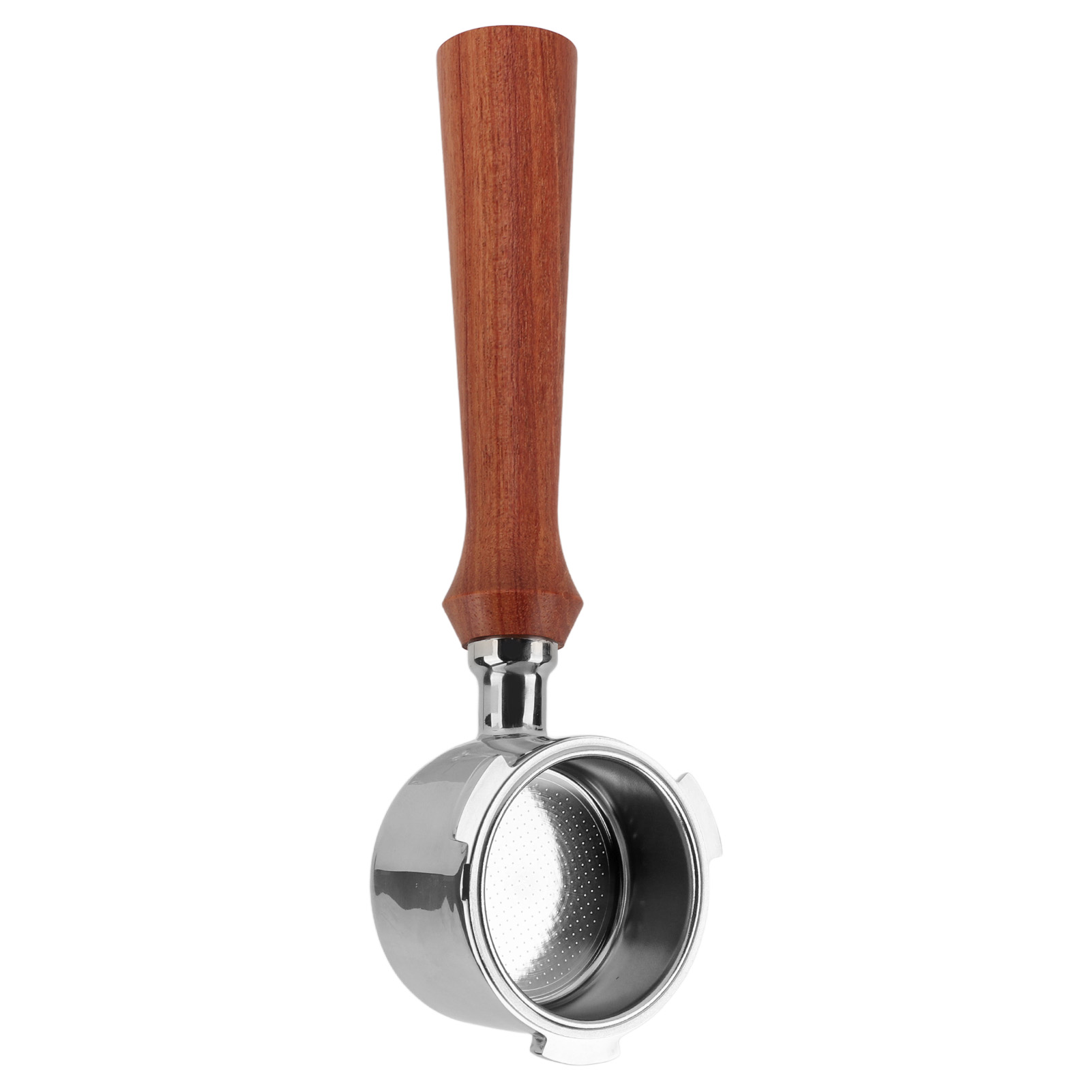 Bodenloser 51-mm-3-ohr-filter Für Delonghi F Kaffeemaschine, Einlagiger Rosenholz-filterhalter