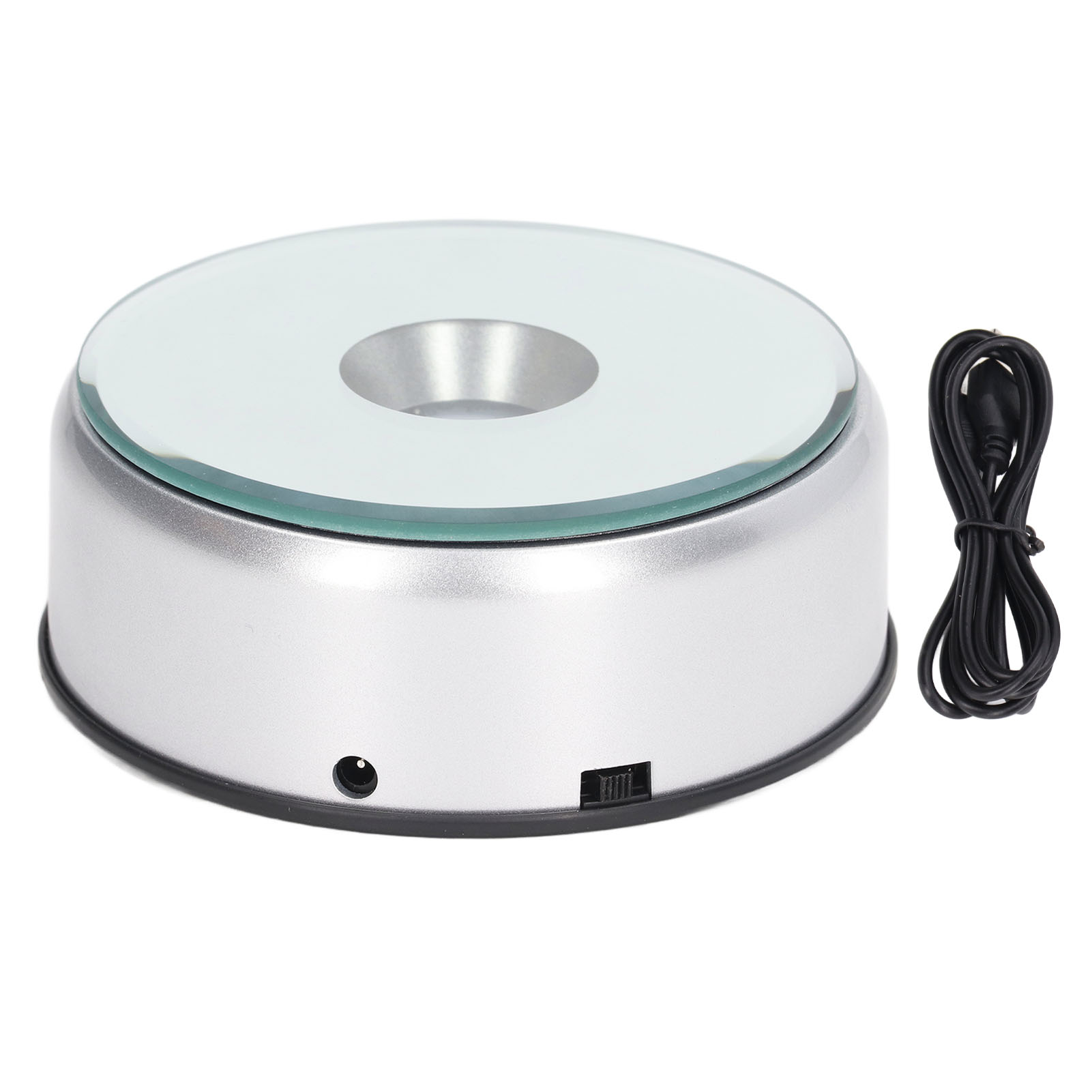 360° Drehbarer Ständer Mit Led-beleuchtung, 80 Sekunden Pro Umdrehung, Usb-aufladbarer Lichtsockel Für Tassen Und Kristalle