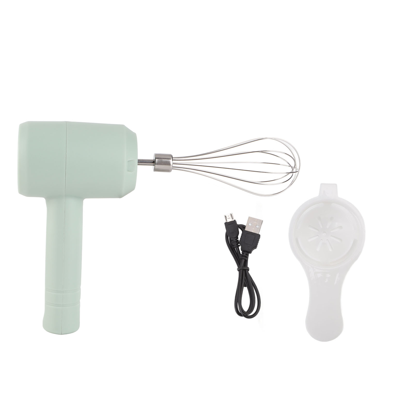 Tragbarer, Kabelloser, Wiederaufladbarer Usb-automatikmixer Zum Backen, Für Kuchen, Eier Und Sahne, Hellcyanfarben