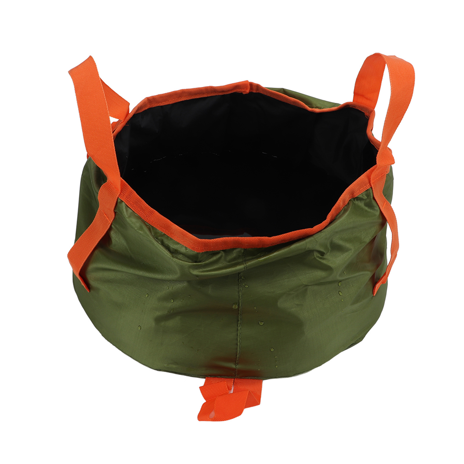 Zusammenklappbarer Eimer Mit Griff, Tragbares Faltwaschbecken, Leichter Wasserbehälter Für Camping, Wandern, Angeln, Olivgrün
