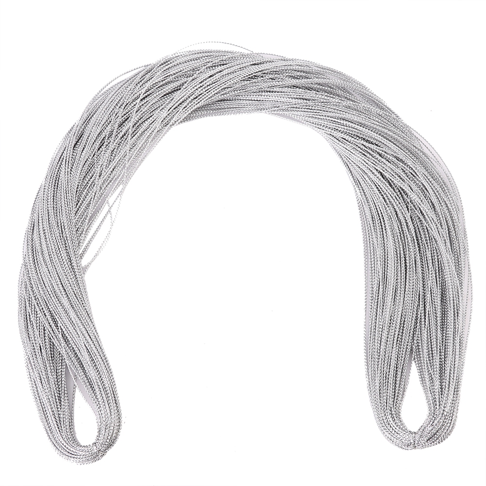 100 Yards (ca. 91 Meter) Silbernes Diy-band, Dünne Schnur Für Etiketten, Verpackungen, Kleidung, Taschen, Haaraccessoires