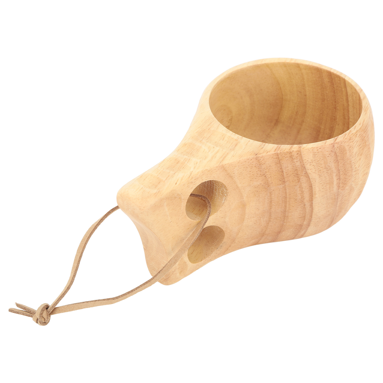 Set Aus 2 Holzbechern, 200 Ml, Schuppenmuster, Henkel, Für Tee, Kaffee, Milch Oder Wein, Multifunktional Im Nordischen Stil