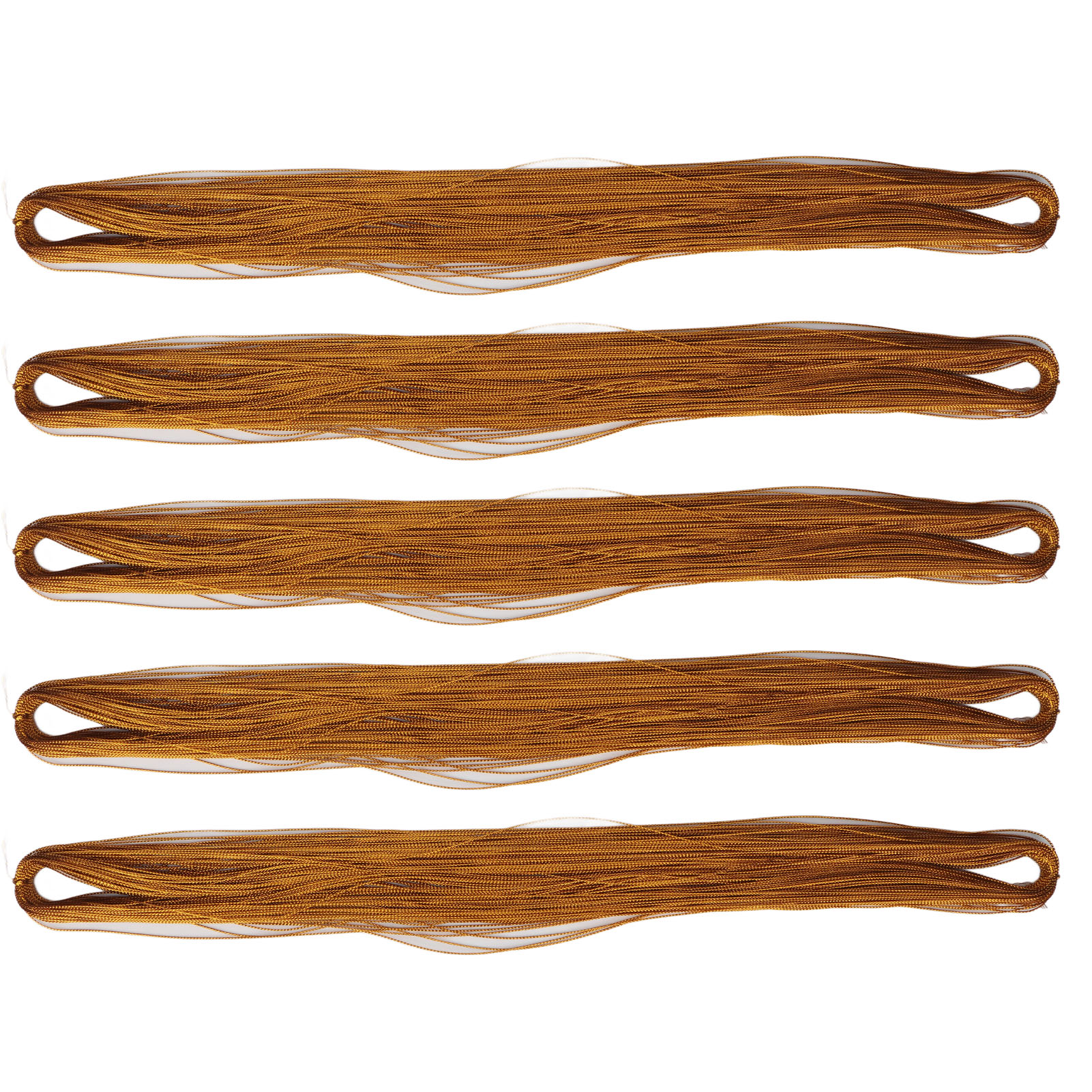 Metallgarn, 5 Rollen, 100 Meter, Metallisches Stickgarn Mit Etikett, Für Die Herstellung Von Armbändern Und Schmuck, Bastelarbeiten, Goldfarben