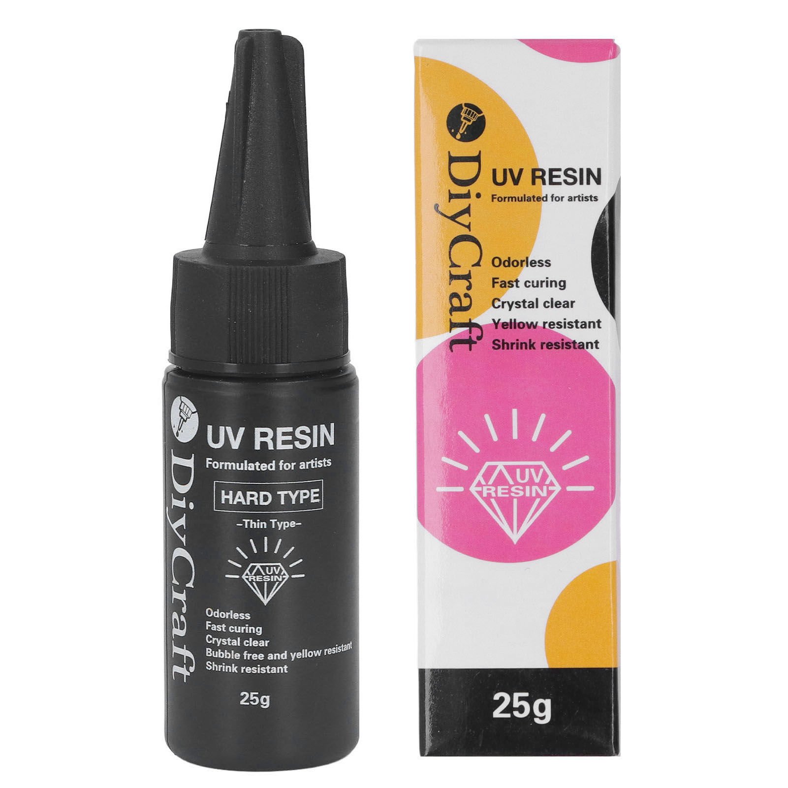 Hochtransparenter, Klarer Uv-klebstoff, Geruchlos, Vergilbungsbeständig, Schnelltrocknend, 25 G Klares Gel, Uv-harz Zum Selbermachen