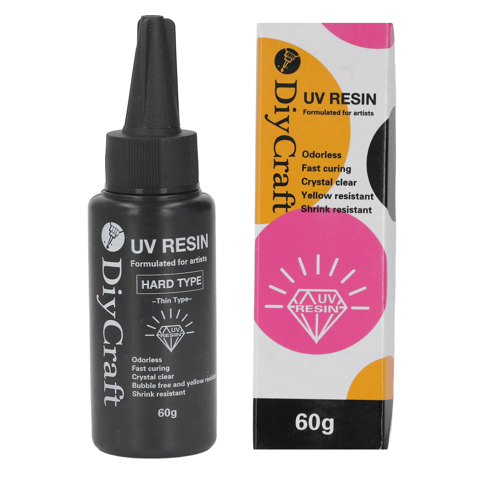 Hochtransparenter, Geruchloser, Vergilbungsbeständiger, Schnelltrocknender, Klarer Uv-klebstoff Für Diy-uv-harzgel, 60 G