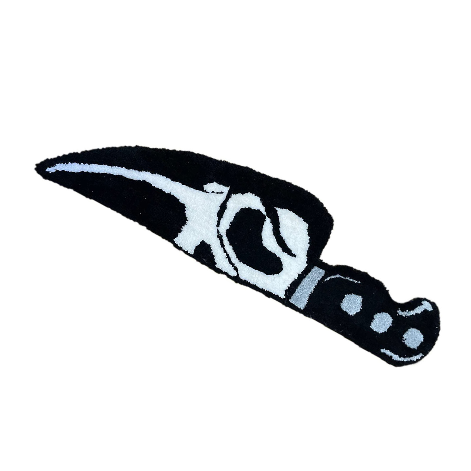 Totenkopf-messer-horrorteppich, Gruseliger Schrei-nachttischteppich, Strapazierfähiges Kaschmir, Heimdeko, 88,9 Cm