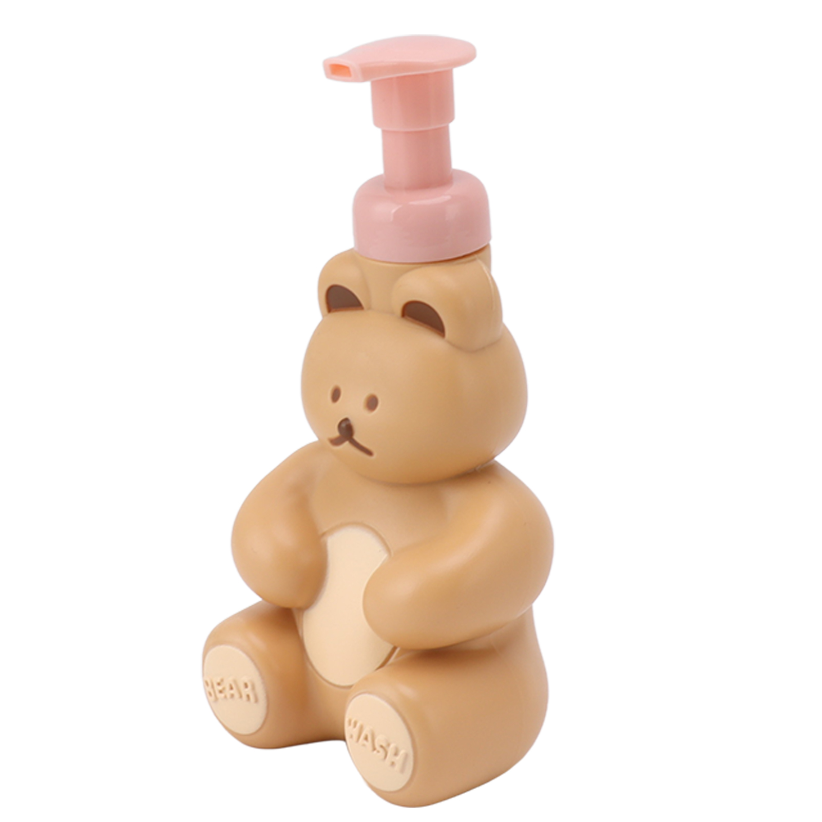 Leere Flüssigseifen-spenderflasche, Shampoo-, Spülungs- Und Duschgelbehälter Mit Pumpe Zum Händewaschen, Bärenform, Große Größe, Milchtee-farbe