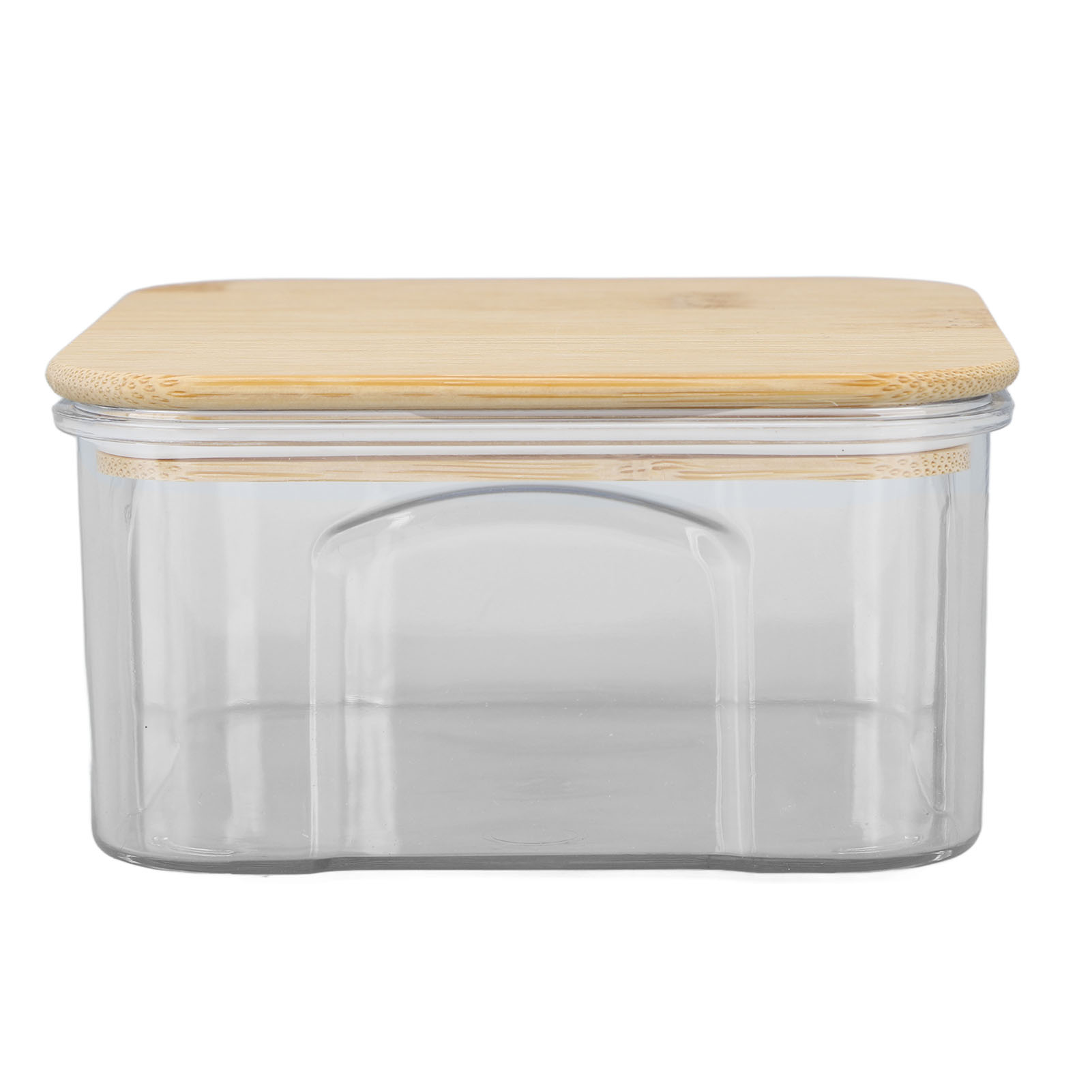 Luftdichter, Durchsichtiger Glasbehälter Mit Bambusdeckel Für Nudeln, Mehl, Müsli, Reis, Tee, Kaffee, 450 Ml, 10,7 X 5,7 Cm