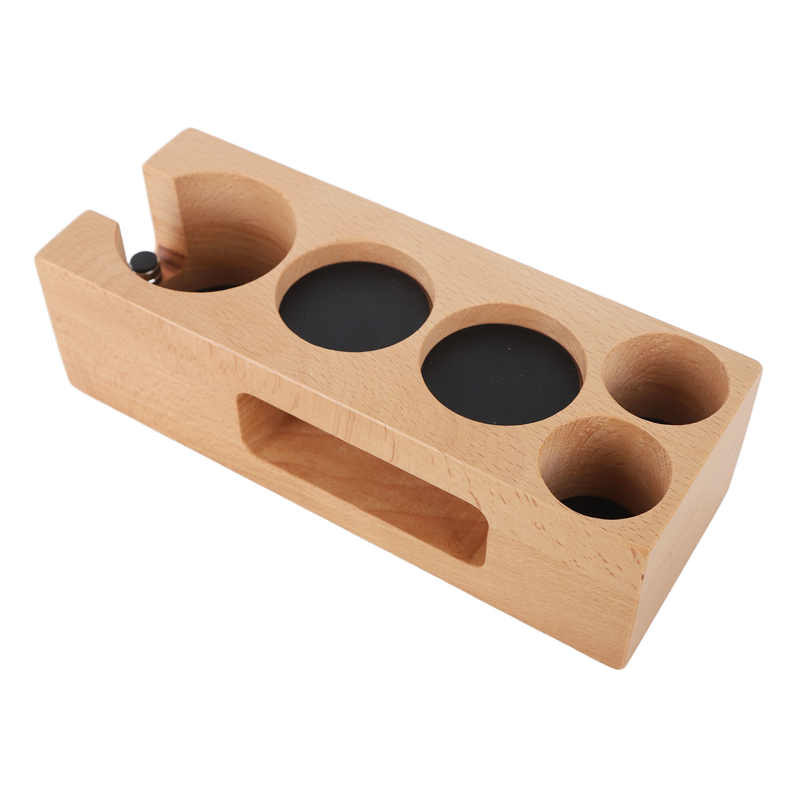 Kaffeefilterhalter Aus Holz, Kaffeestampferständer Mit 5 Löchern (51 Mm) Für Zuhause, Café, Restaurant, Hotel, Büro