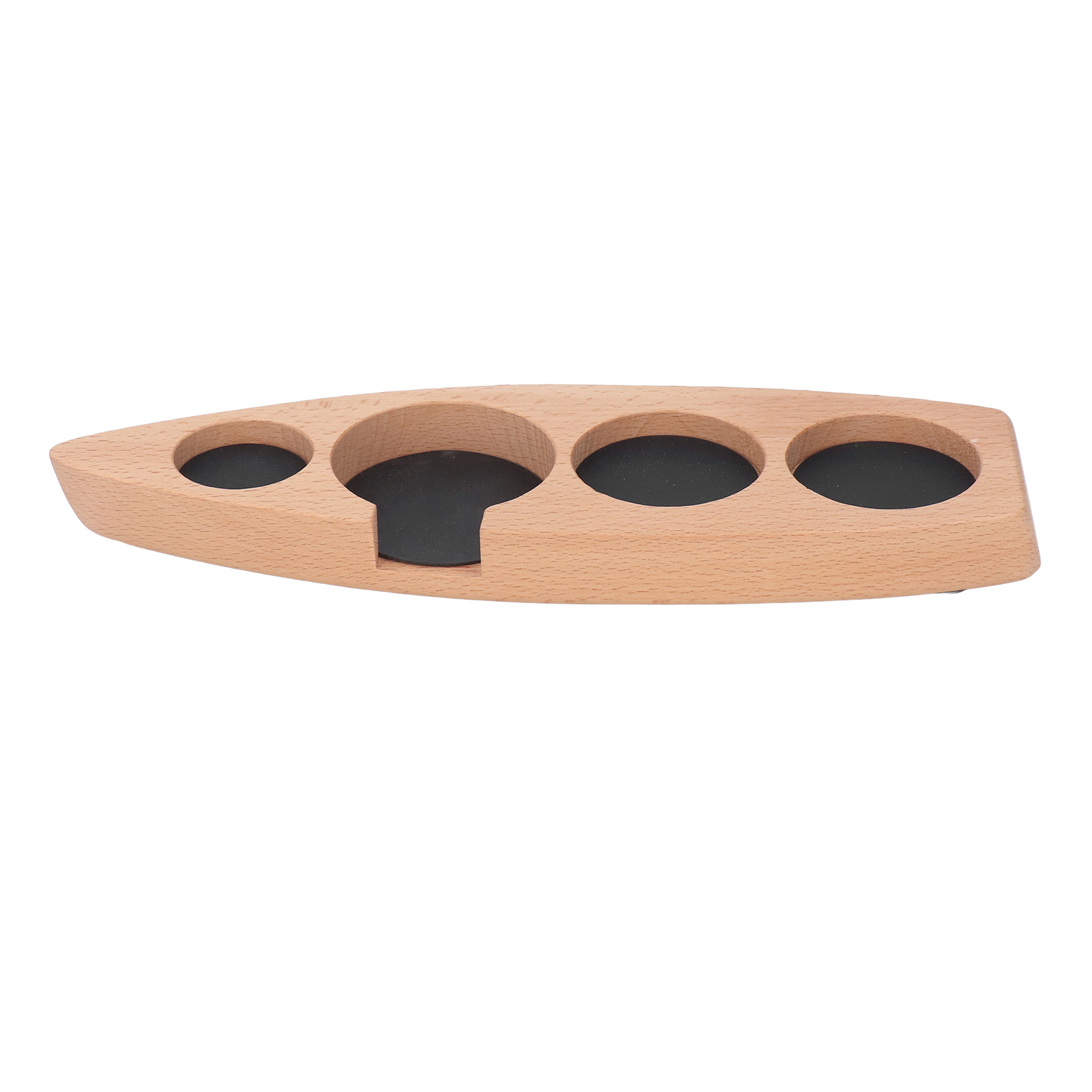 Bootsförmiger Kaffeetamperhalter Mit 4 Schlitzen, Rutschfest, Stabil, Tamperstation Aus Holz, 53 Mm / 2,1 Zoll