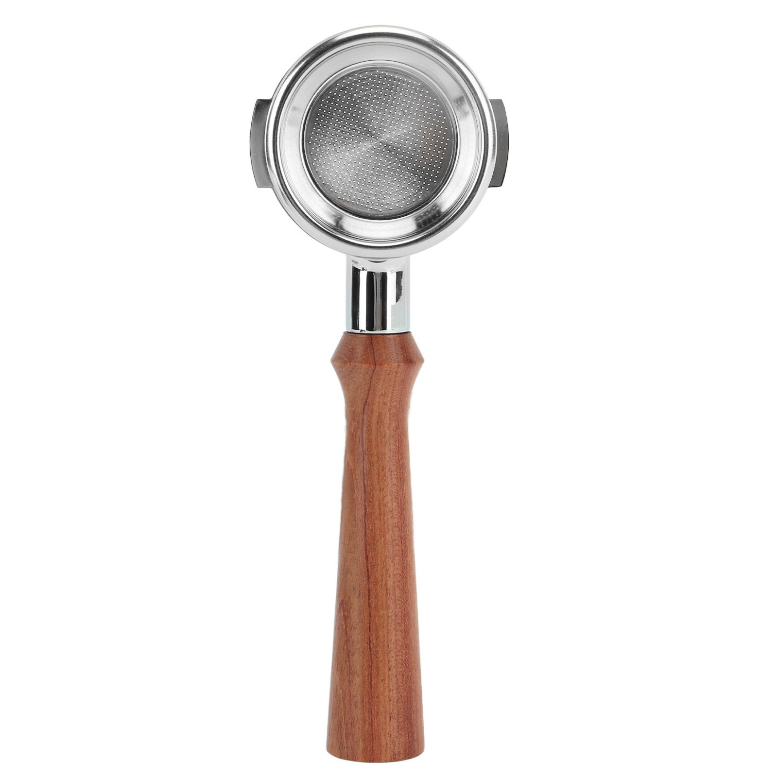 Bodenloser 58-mm-kaffeemaschinenfilterhalter, Einlagige Aluminiumlegierung, Ohne Filter Für Expobar F, Griff Aus Rosenholz