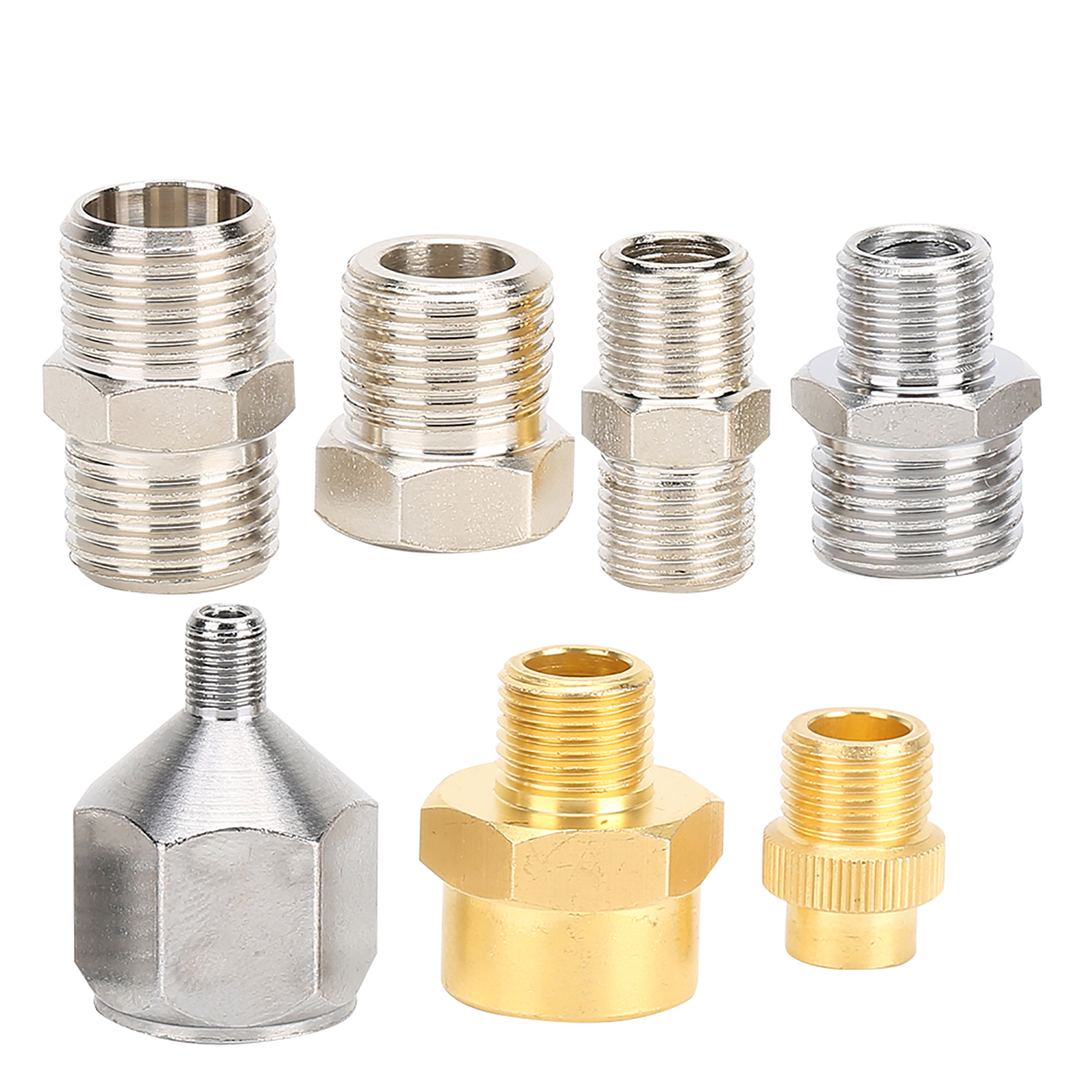 7-teiliges Professionelles Airbrush-adapterset, 1/8-zoll- Und 1/4-zoll-bsp-anschlüsse, Kompressor- Und Schlauchanschluss