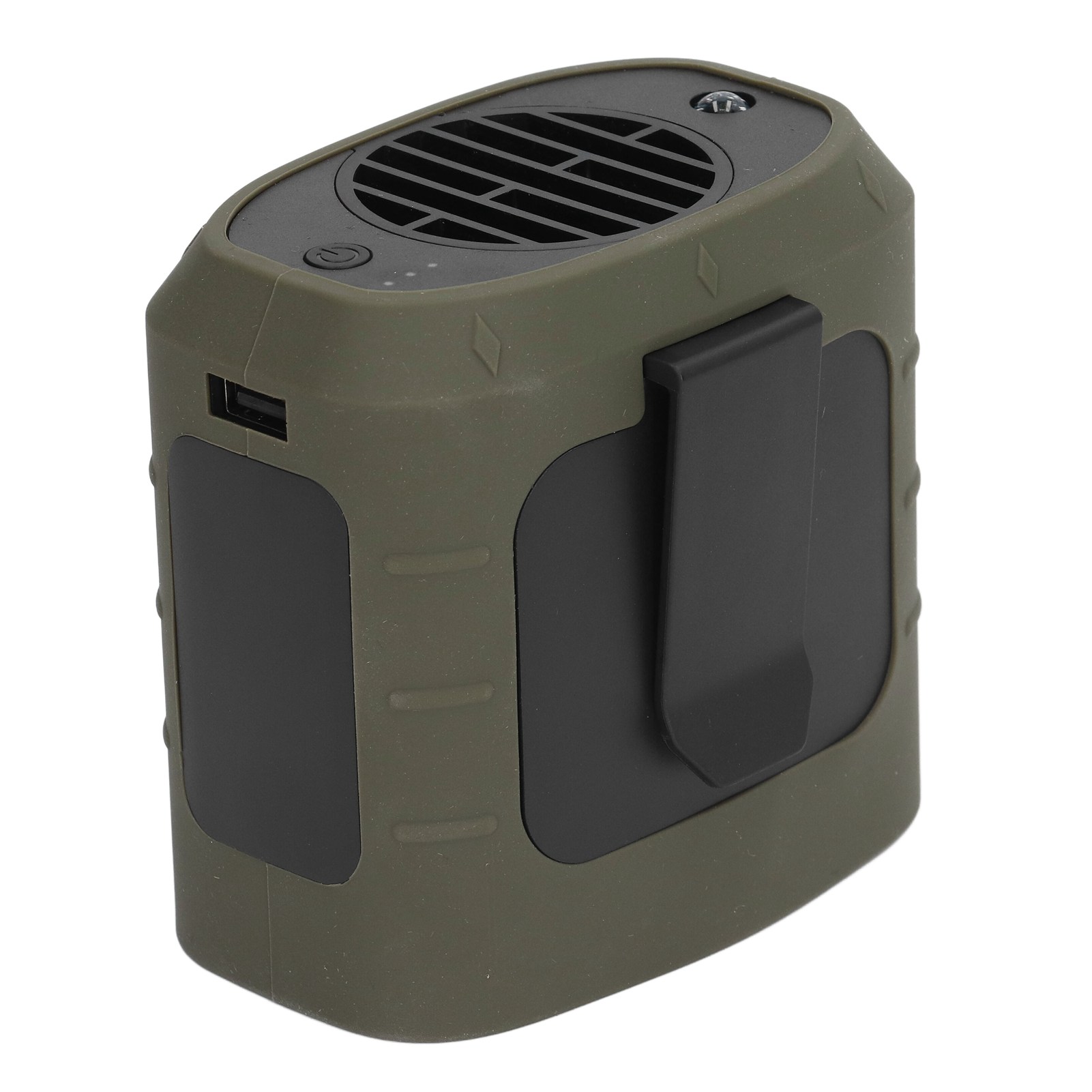 Tragbarer Mini-gürtelventilator Mit 8000 Mah, 3 Geschwindigkeitsstufen, Kabellos, Wiederaufladbar, Starker Luftstrom, Usb-nackenventilator Für Baustellen, Angeln, Armeegrün