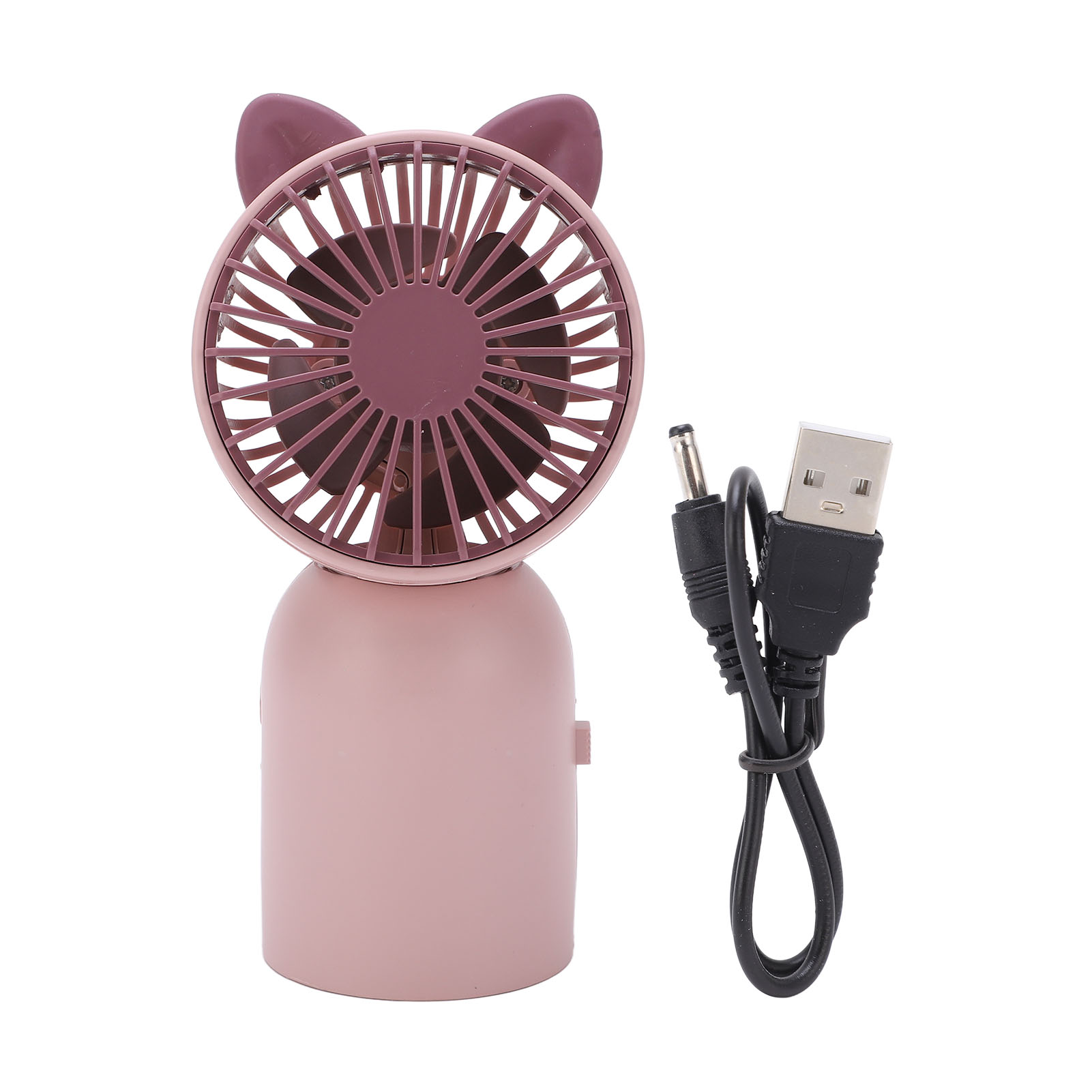 Niedlicher, Tragbarer Mini-ventilator In Katzenform, Usb-aufladbar, Mit Ein-knopf-schalter, Für Kinder Und Reisen Im Freien