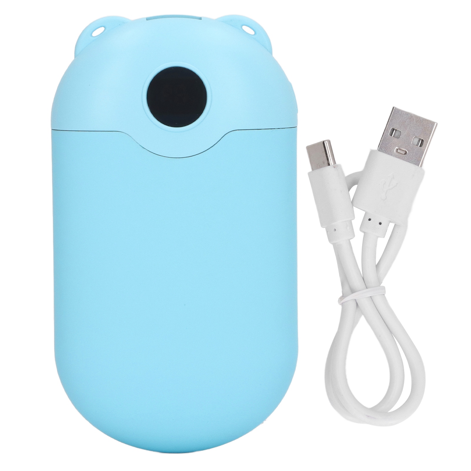 Wiederaufladbarer 5s-handwärmer, Schnellheizfunktion, Lade-/entladeschutz, Usb-powerbank (2400 Mah) Mit Blauer Digitalanzeige