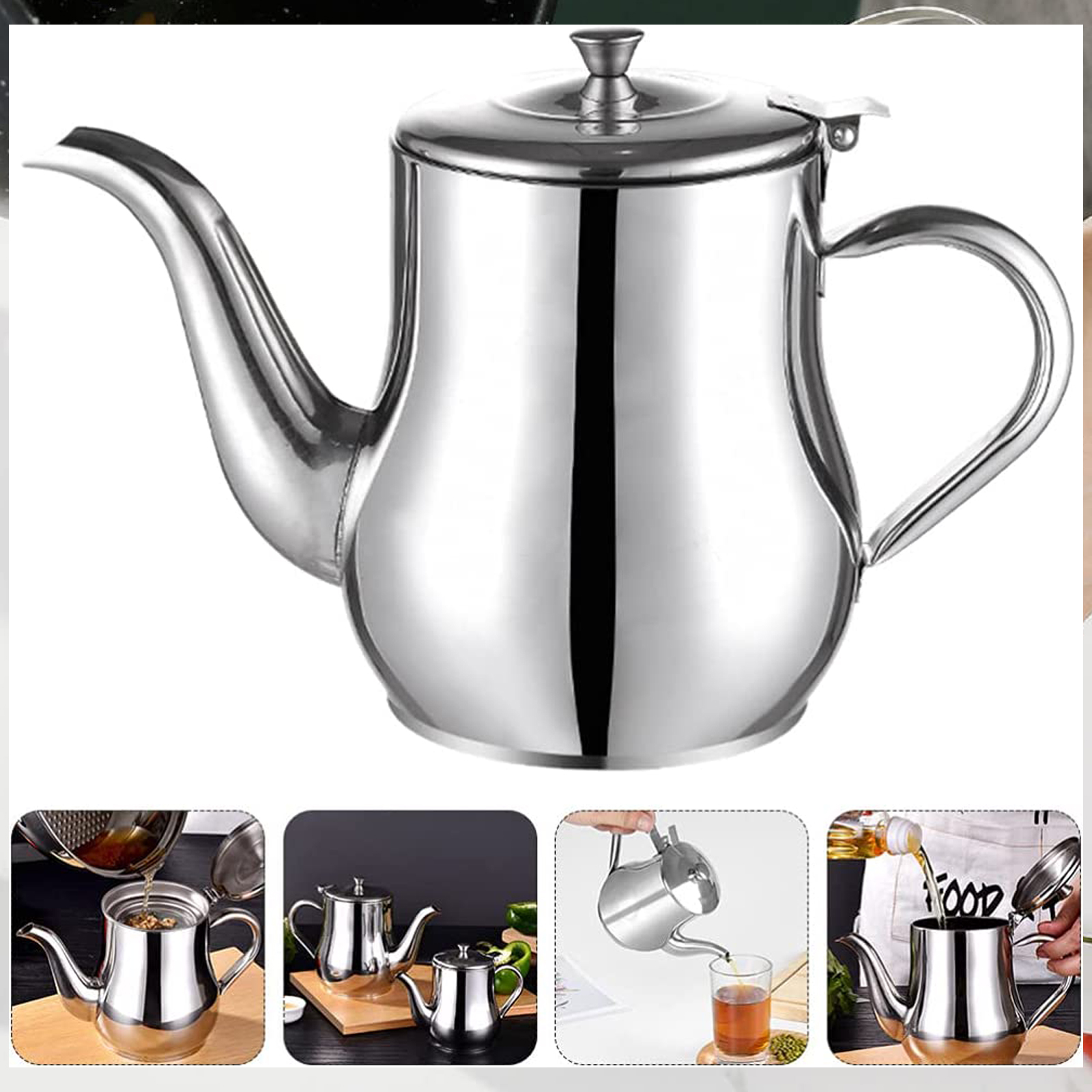 Ölfilter Aus Edelstahl Mit Staubschutzkappe, Olivenölspender, Messbecher Mit Sieb