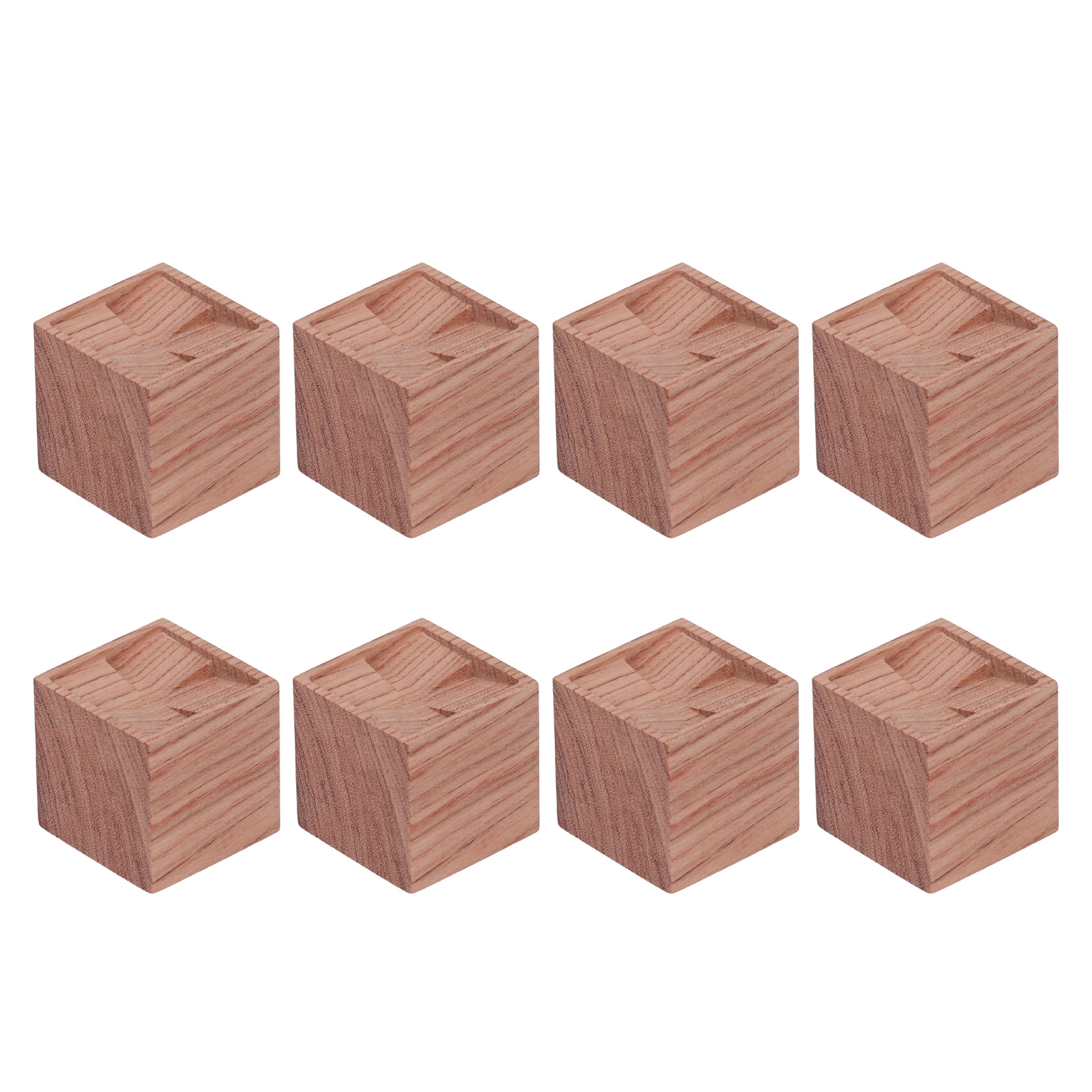 Set Mit 8 Quadratischen Ätherischen Öldiffusoren, Kompakt Und Schlicht, Rosenholz, Natürlicher Stil Für Schlafzimmer Und Kleiderschrank