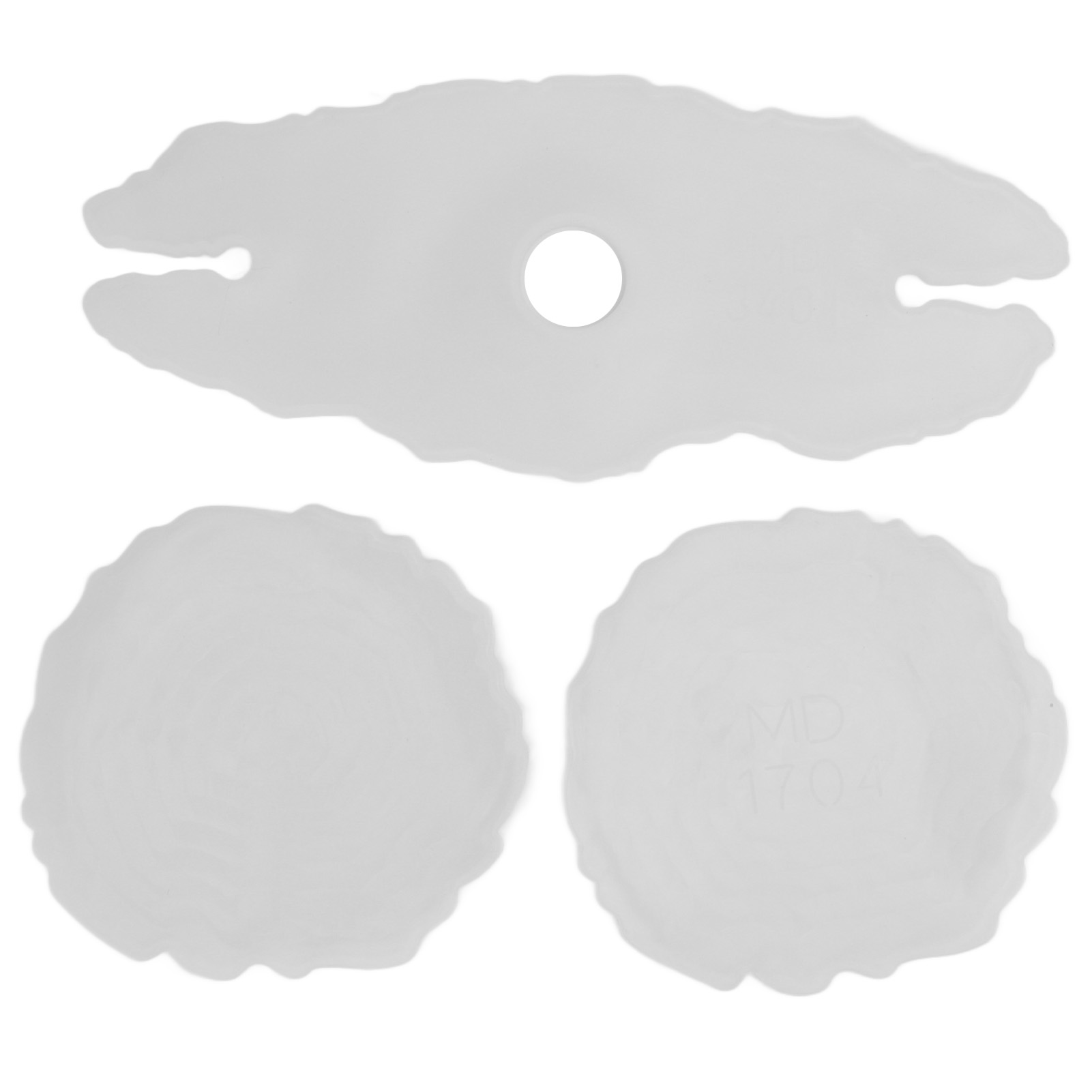 Set Mit 3 Epoxidharz-weinfassformen Mit Unregelmäßigen Silikonklebertropfen Für Diy-gießformen