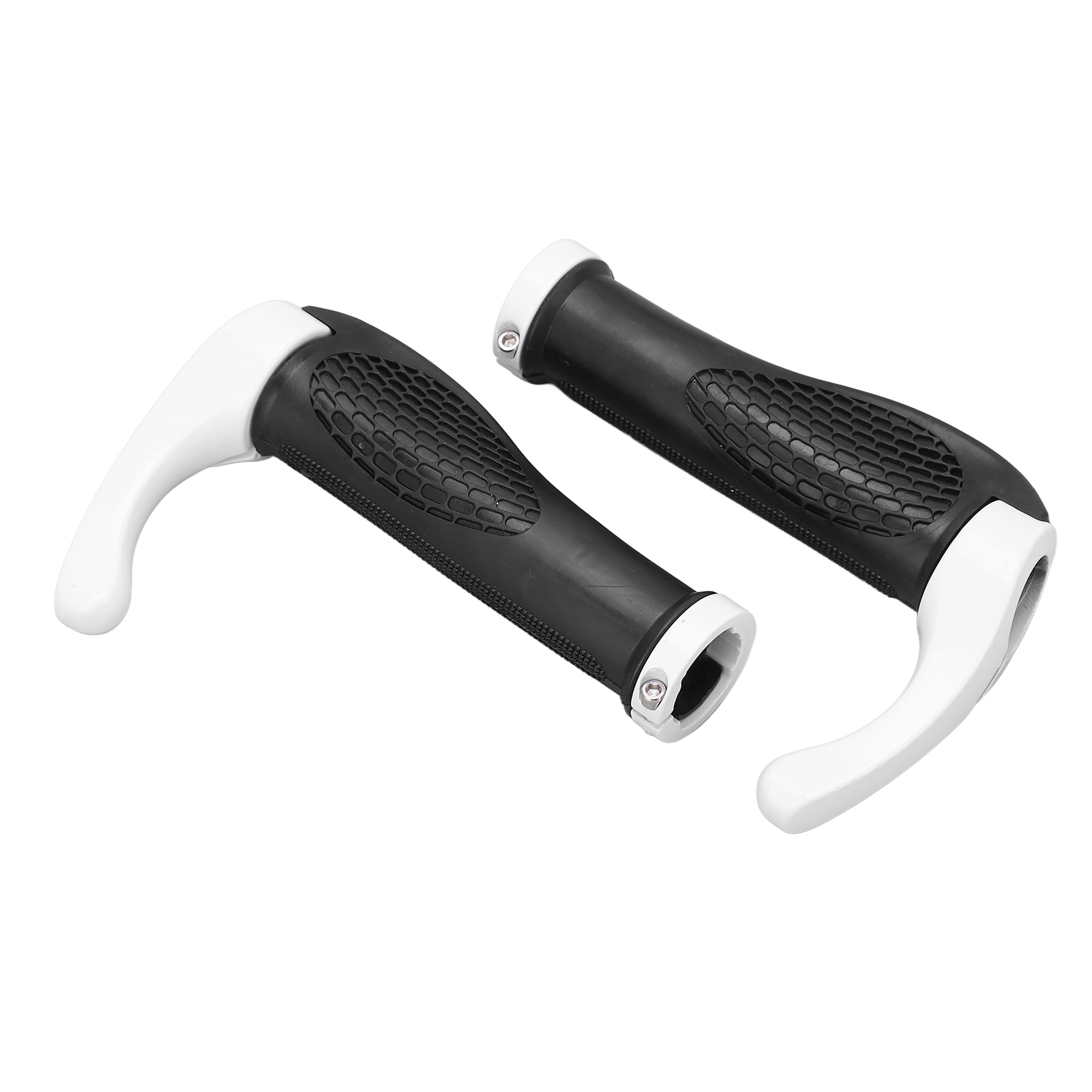 Ergonomische, Rutschfeste Fahrradlenkergriffe. Fahrradlenkergriffe Mit Arretierbaren Lenkerenden. Weiß.