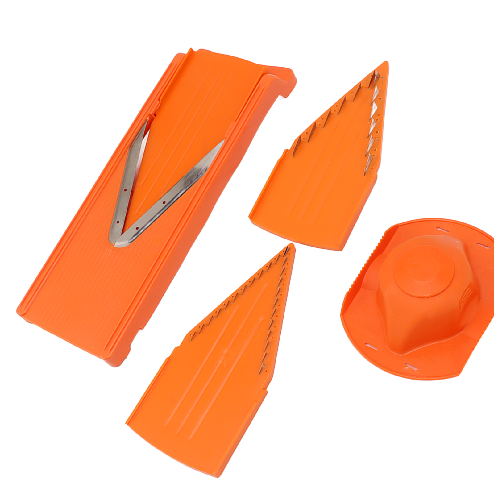 Mandolinen-gemüseschneider-set Mit V-förmiger Edelstahlklinge Und Handschutz