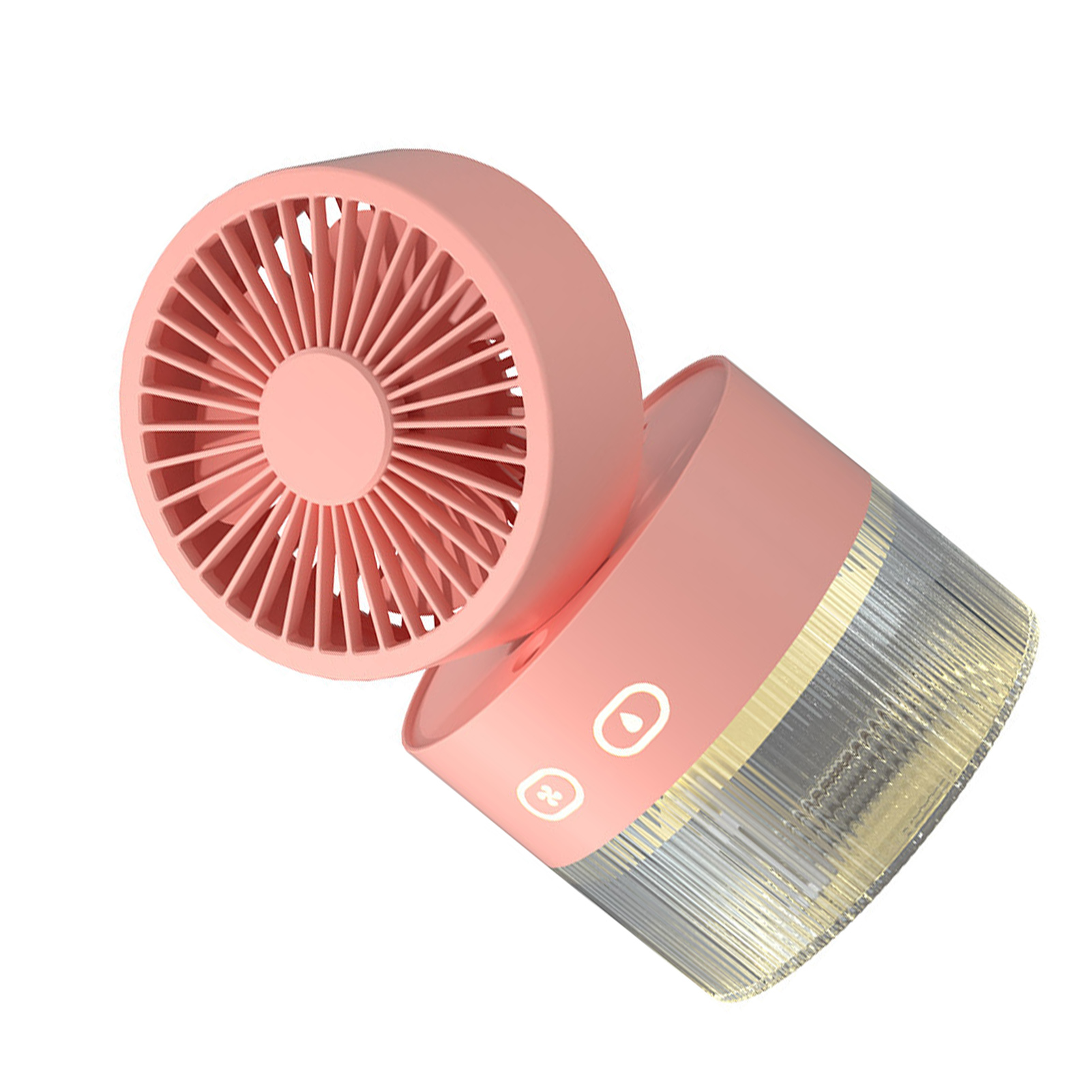 Mini-faltventilator Mit Wasserfunktion, Usb-anschluss, Elektrische Sprühfunktion, Pink, Für Zuhause, Bibliothek, Büro