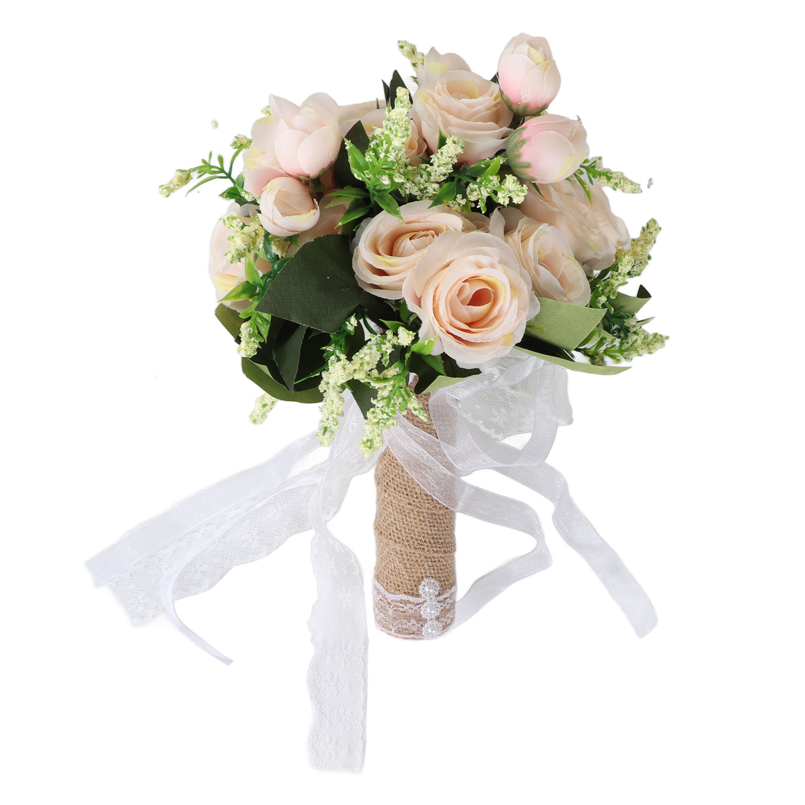 Künstlicher Blumenstrauß, Realistisch, Modern, Elegant, Dekorativ, Für Hochzeiten, Fotografie, Champagnerfarbe