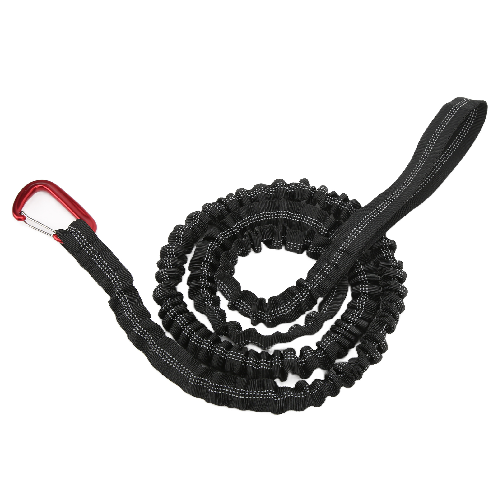 Hochleistungsfähiges, Flexibles Abschleppseil Mit Stoßdämpfer Und Kletterkarabiner, Geeignet Für Den Einsatz Im Freien, An Lkw Oder Fahrrädern, Schwarz