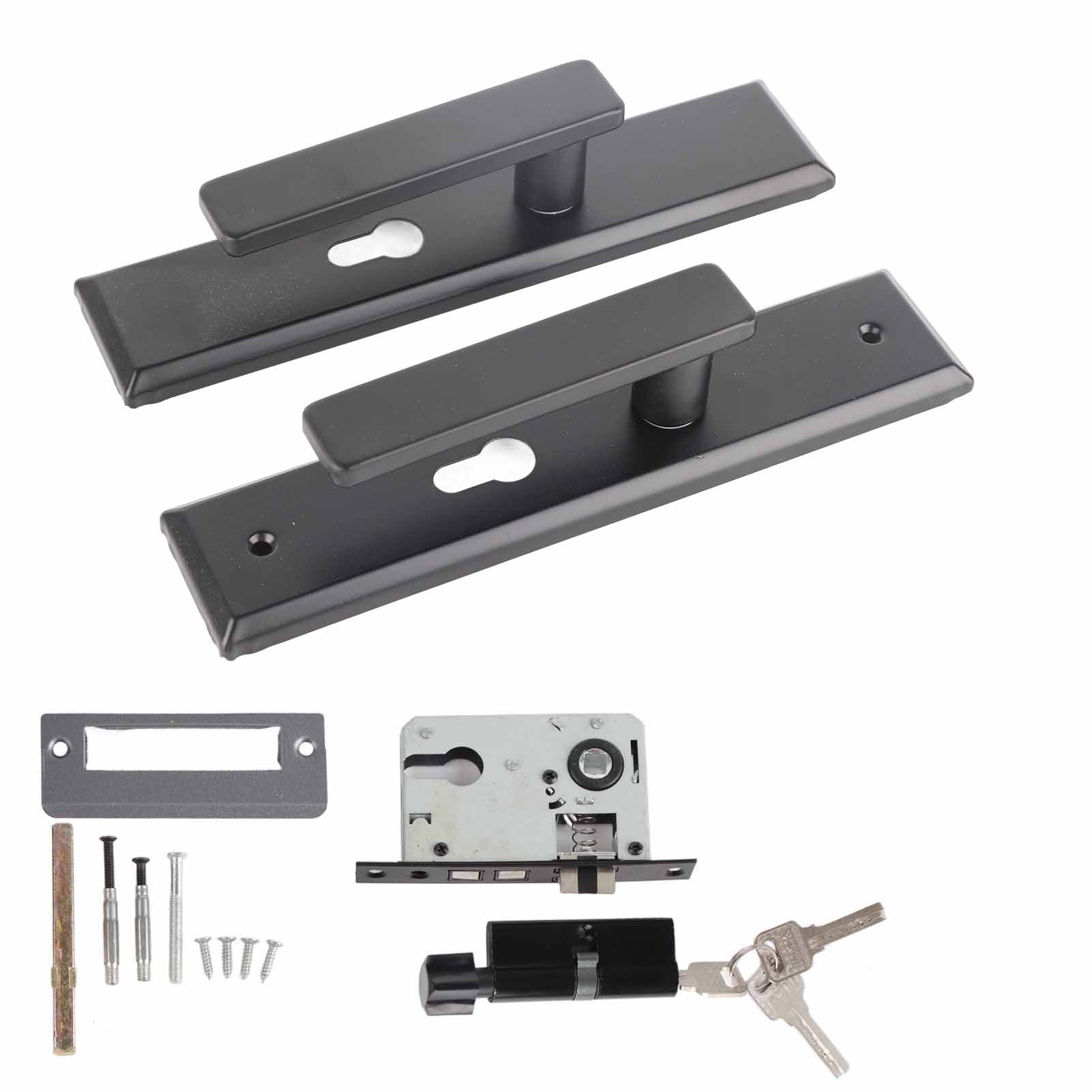 Universeller Türgriff Mit Schloss Aus Aluminiumlegierung, Geräuscharm, Für Schlafzimmer Und Wohnbereich, 2-teilig